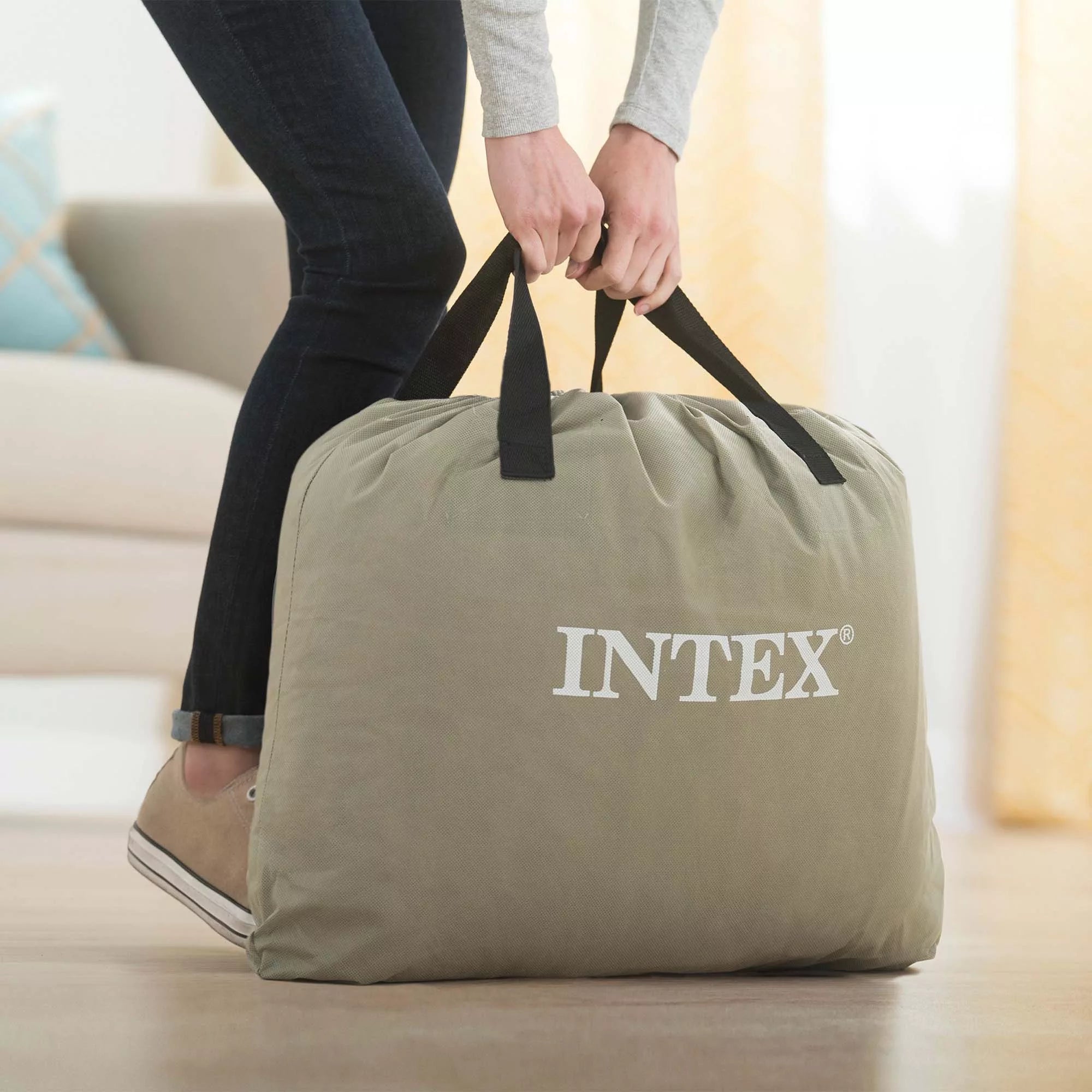 Intex Comfort-Plush Mid-Rise – Materasso Gonfiabile Dura-Beam Deluxe 33 cm