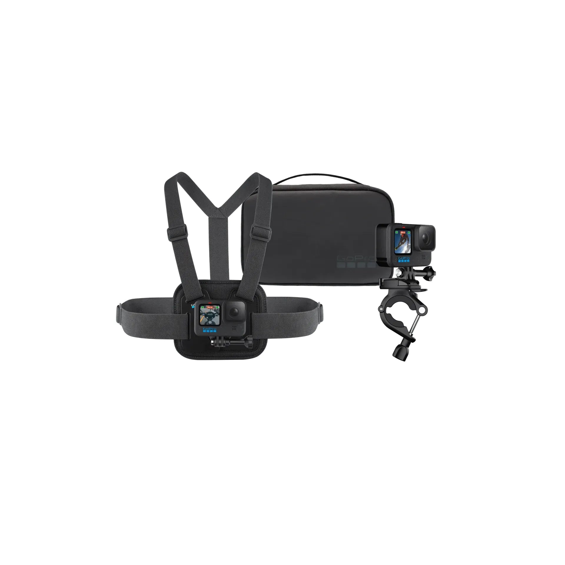 GoPro Kit Sport – Fascia Toracica Chesty + Supporto Manubrio/Reggisella/Asta + Custodia
