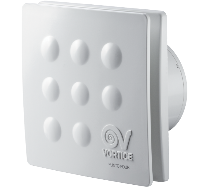 Vortice MFO 100/4" T – Aspiratore da muro Ø100 mm con timer integrato