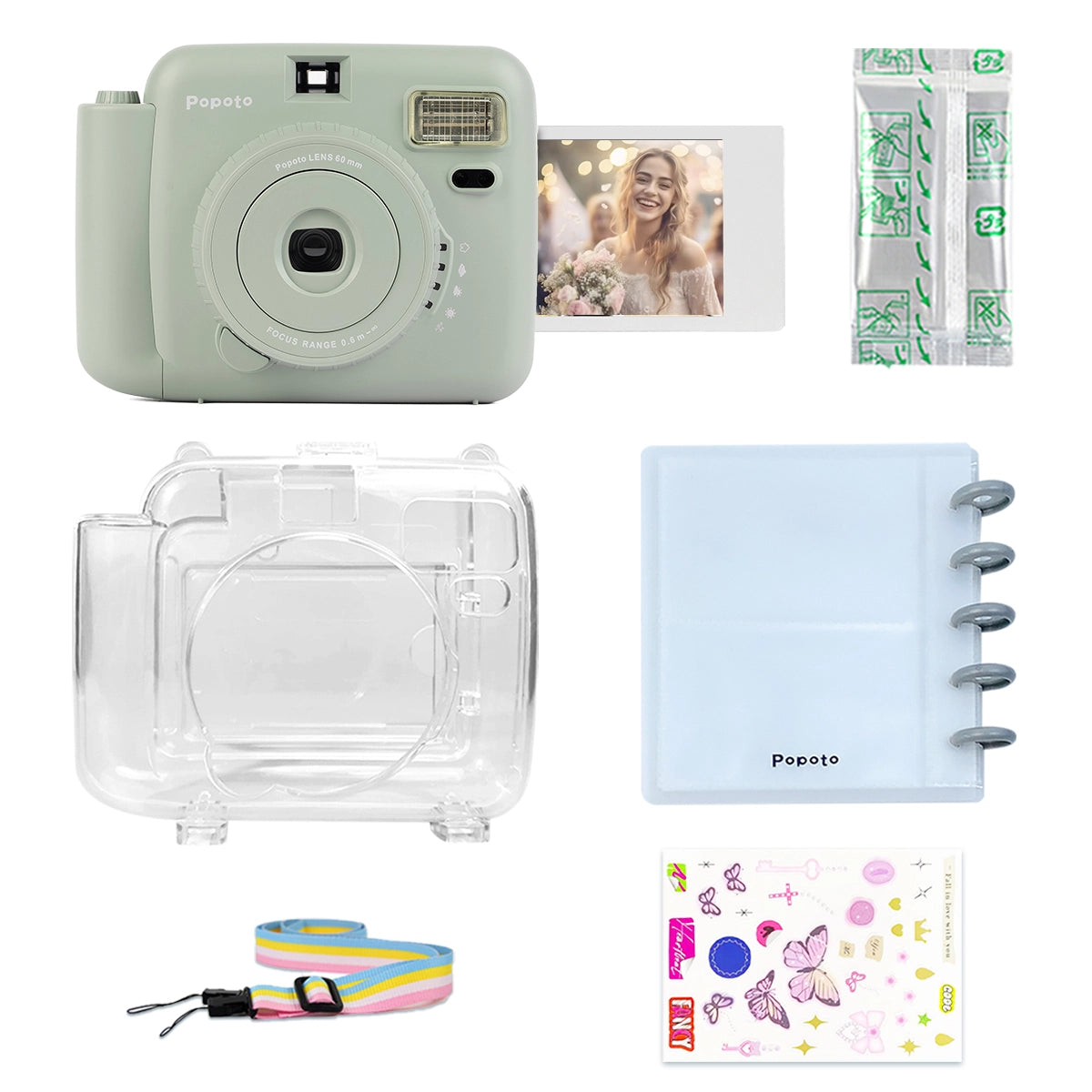 POPOTO Kit Fotocamera Istantanea – Con 10 Pellicole e Accessori