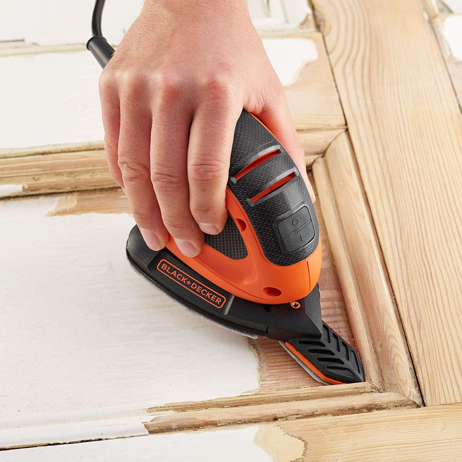 Black+Decker Levigatrice Mouse Multifunzione 55W BEW230BC-QS Con 15 Accessori e Softbag