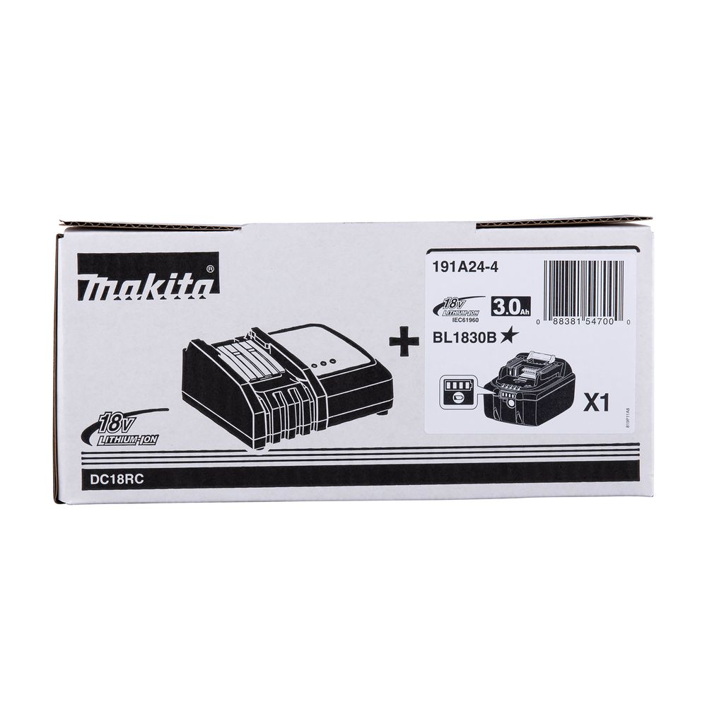 Makita Kit energia LXT 18V Con Batteria 3,0Ah + Caricabatterie Rapido