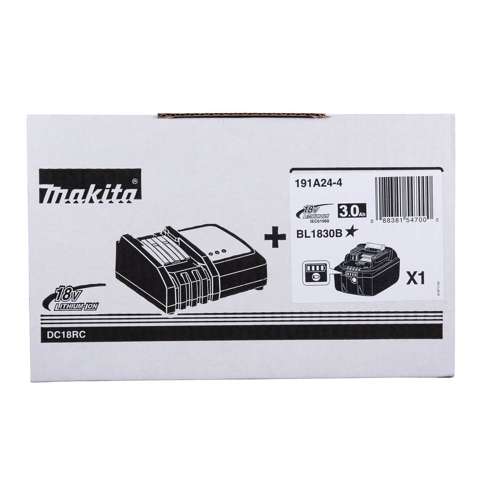 Makita Kit energia LXT 18V Con Batteria 3,0Ah + Caricabatterie Rapido