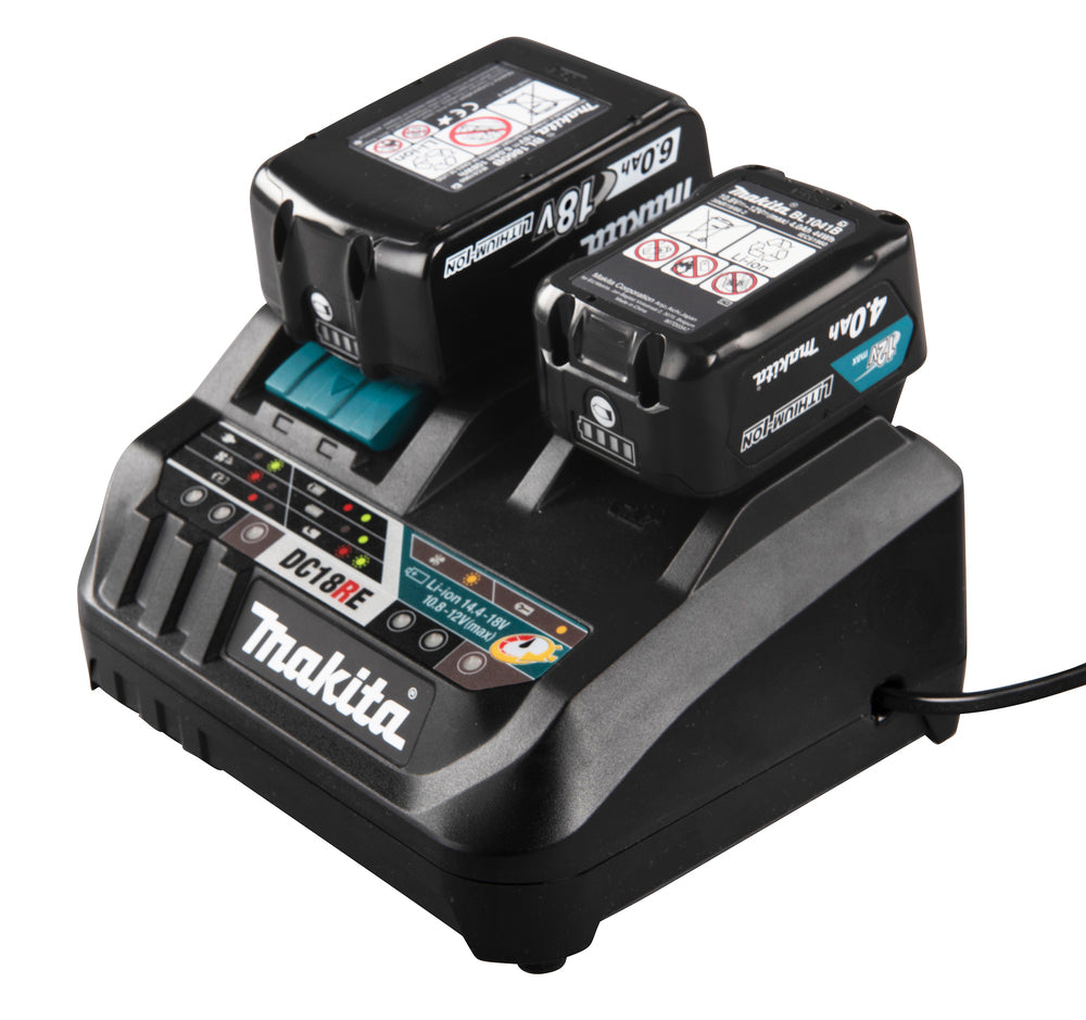 Makita 198720-9 – Caricabatterie Doppio Rapido DC18RE LXT 18V / CXT 12V Max
