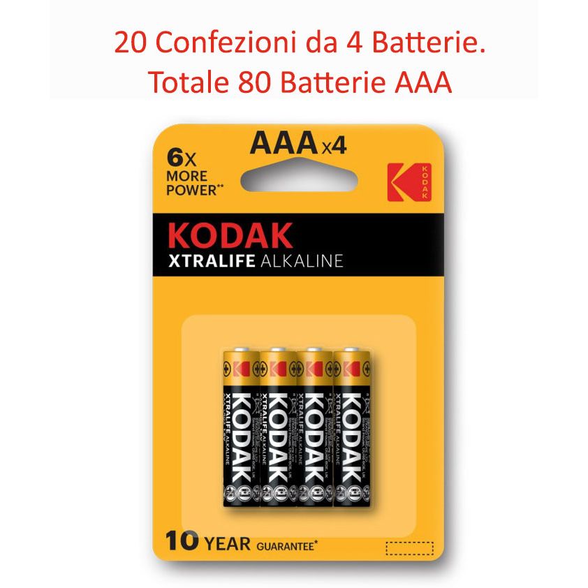 KODAK Batterie Xtralife AA / AAA LR03 - LR6 - (80 Batterie)