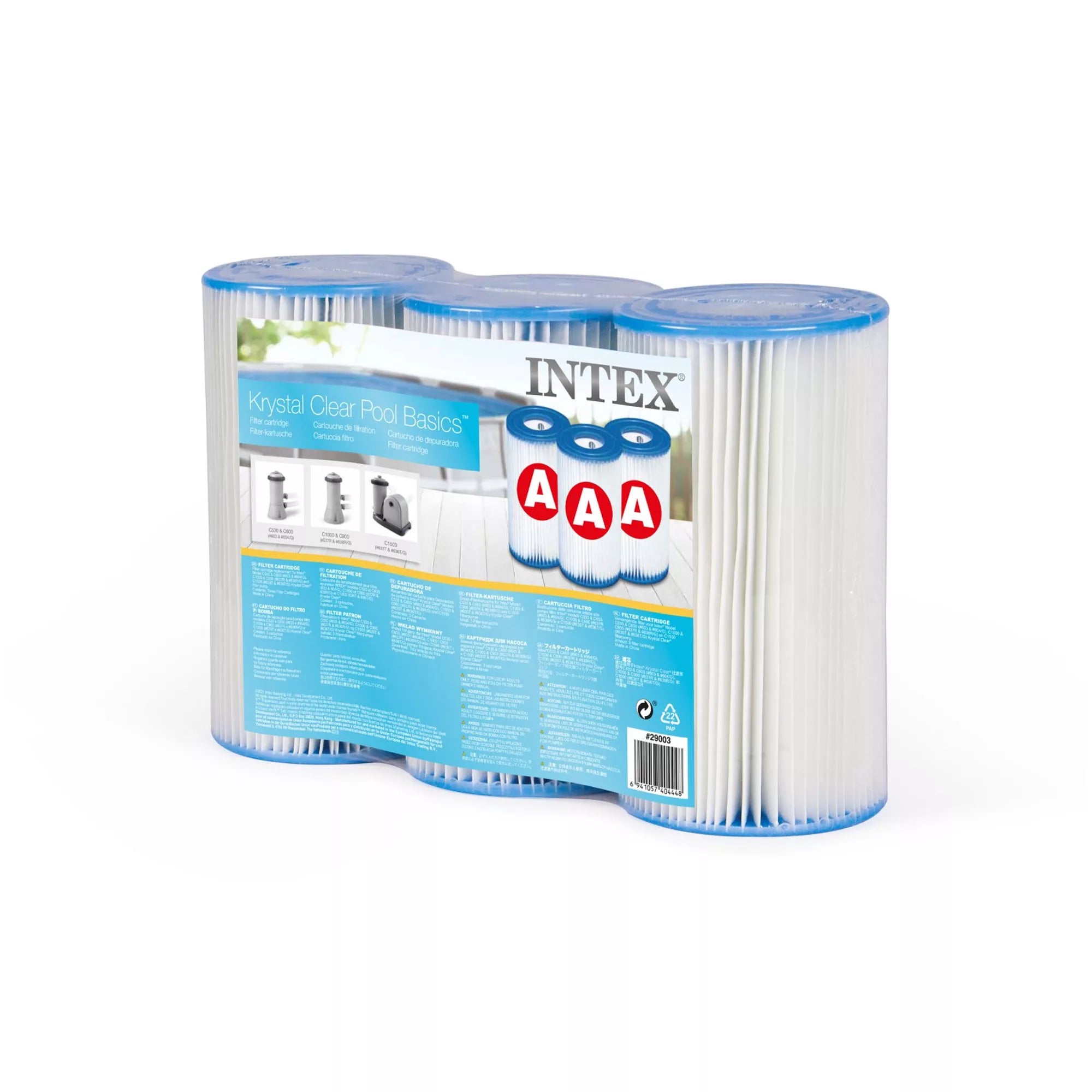 Intex 29003 – Cartucce Filtro Modello A, Confezione da 3