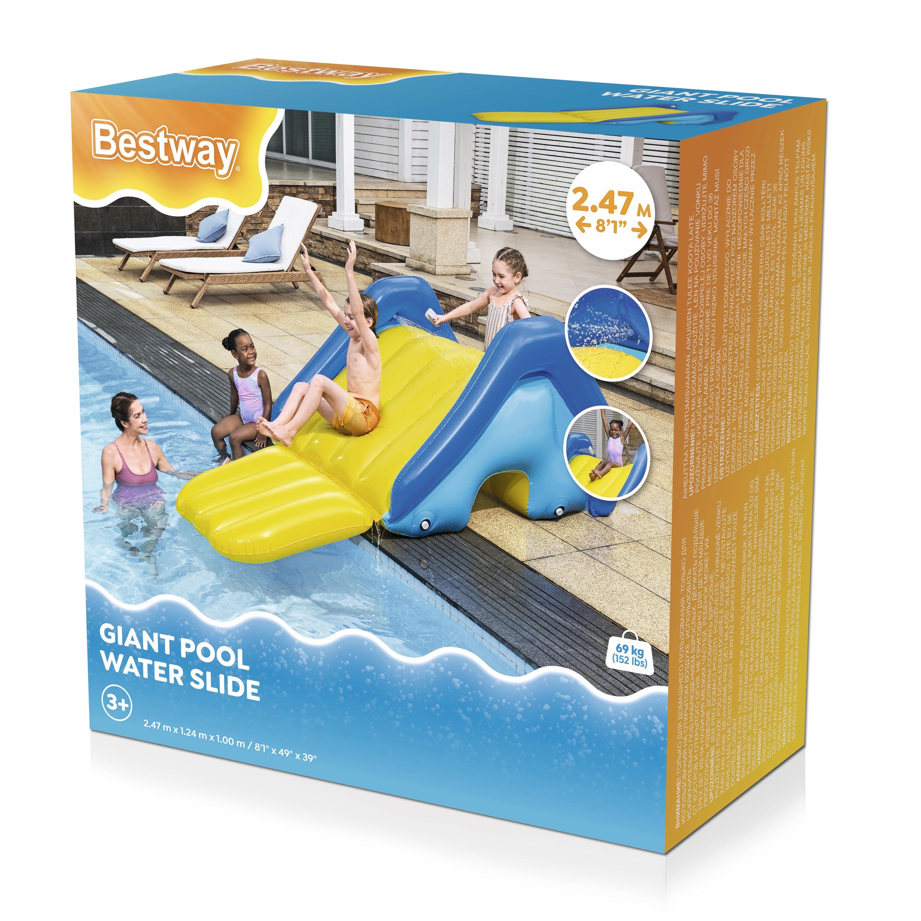 Bestway 52453 Scivolo gonfiabile per piscina con spruzzatori