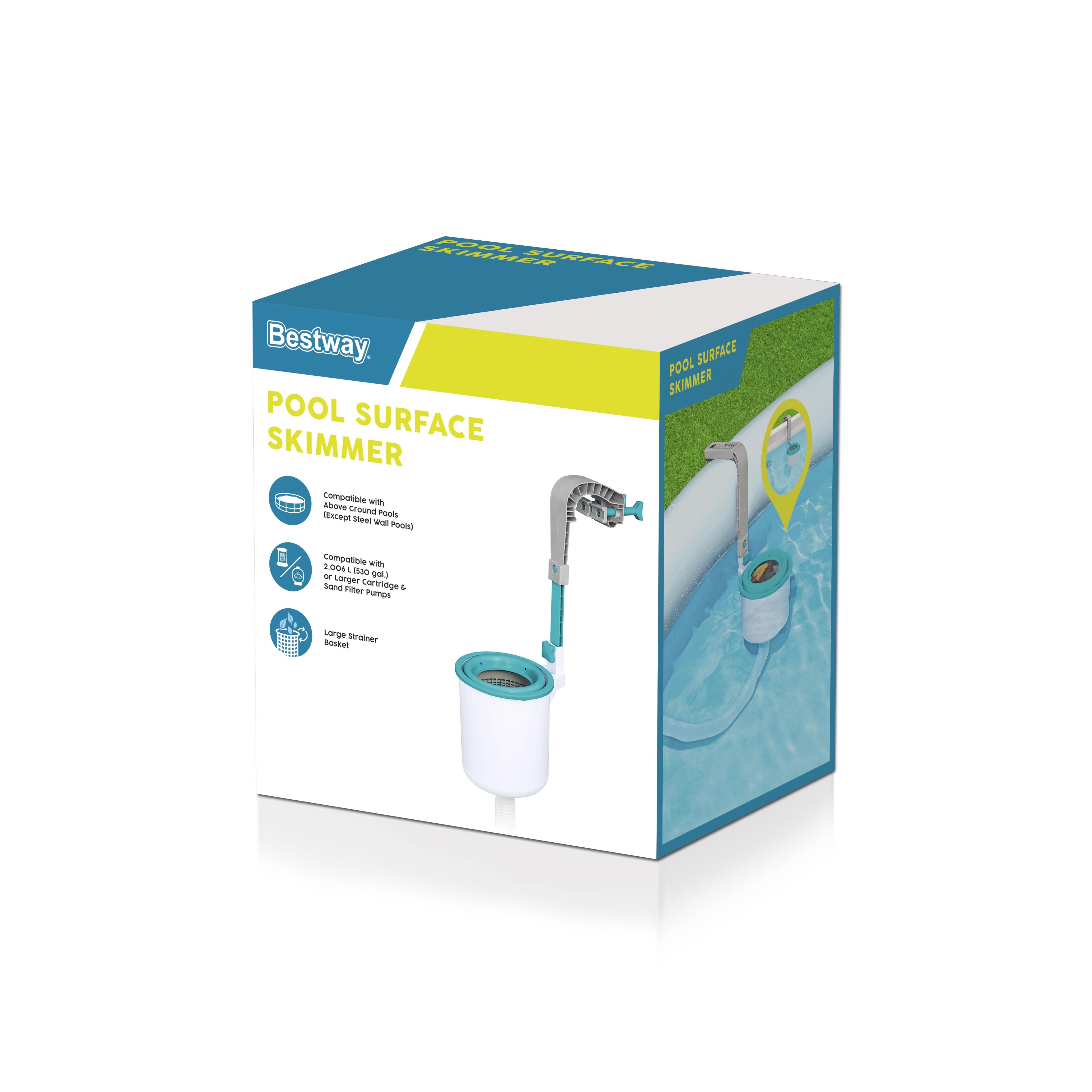 Bestway 58233 Skimmer Da Parete Funziona Con Pompe Da 2.006 L/h In Su
