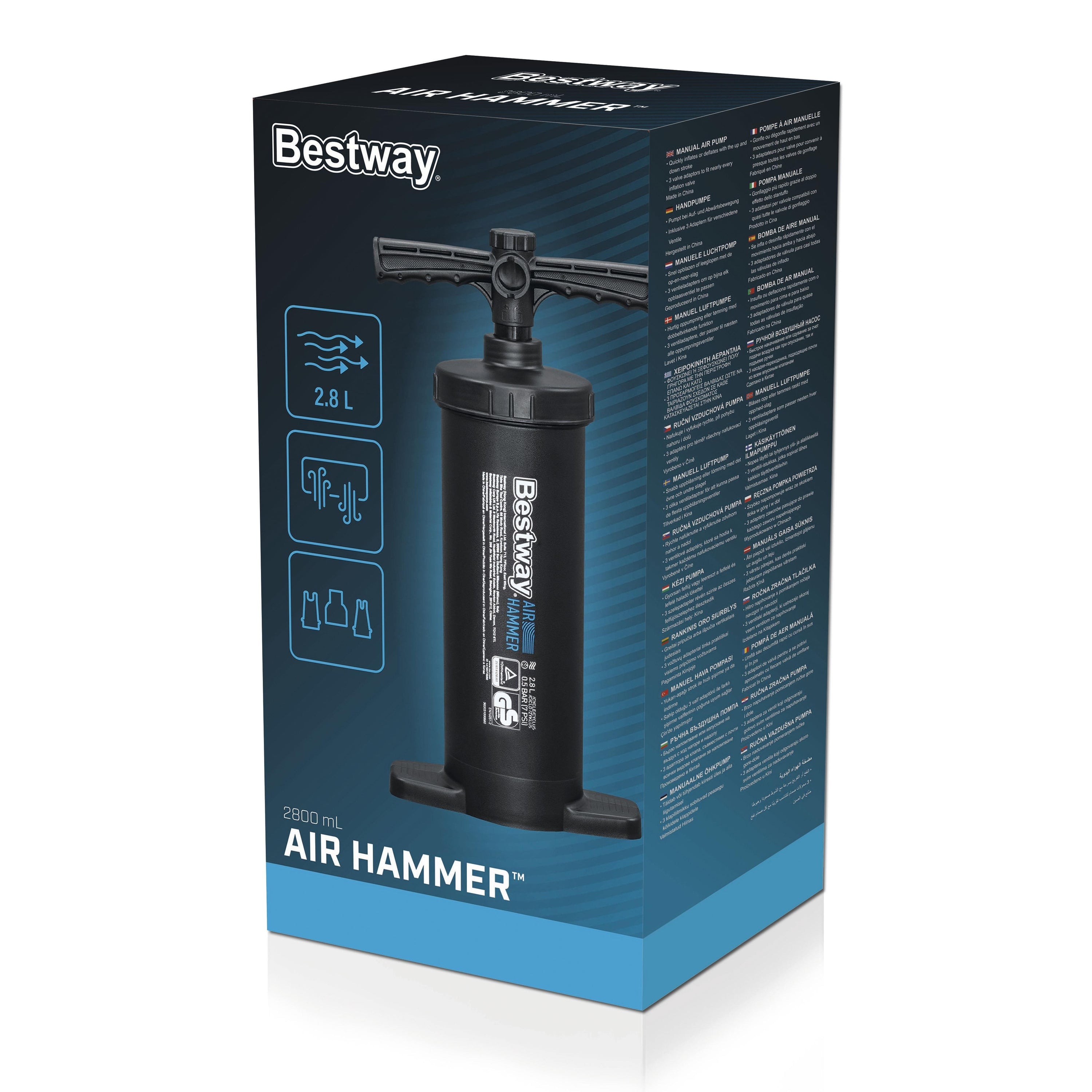 Bestway Pompa Manuale Gonfia E Sgonfia Air Hammer 37 cm