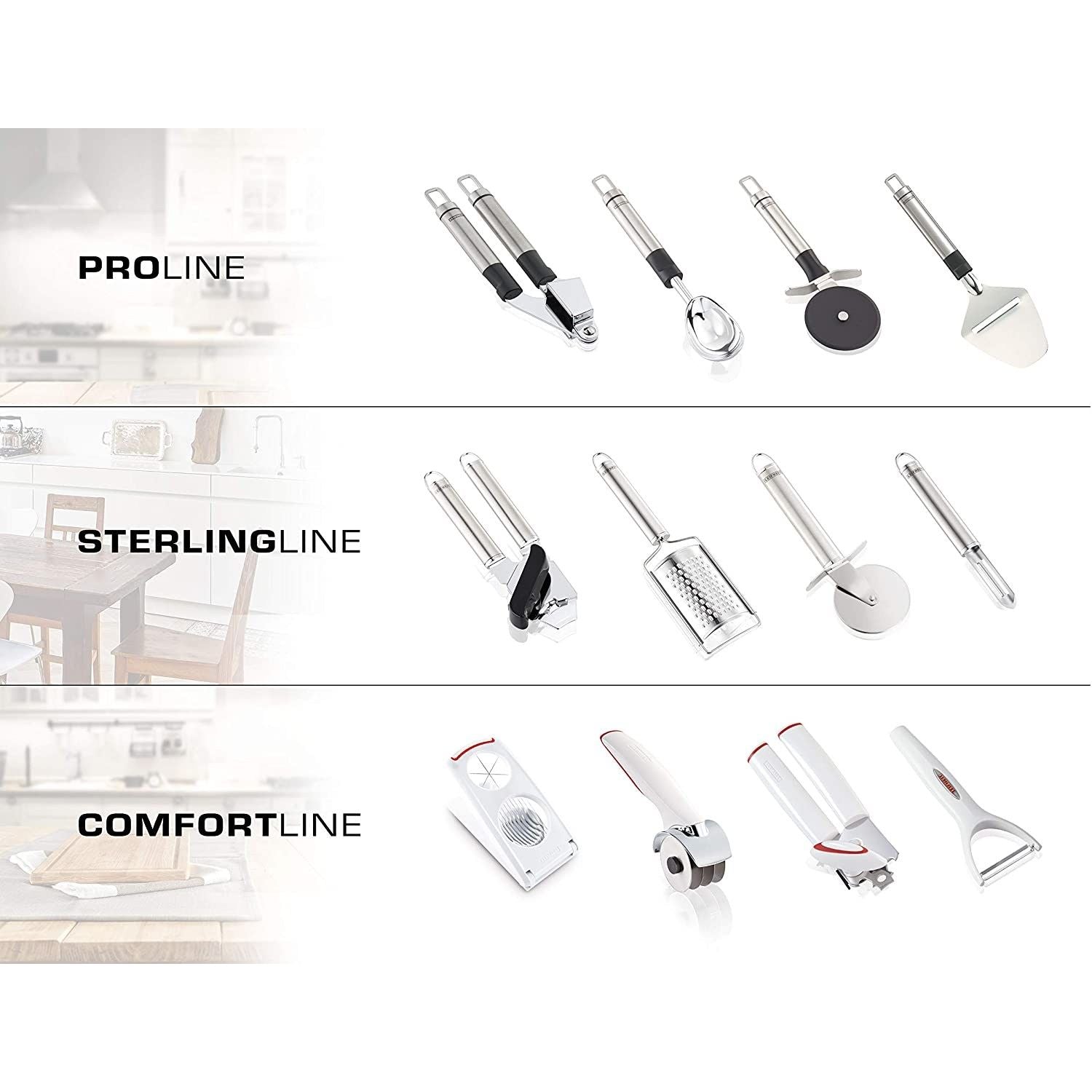 Leifheit ProLine Tagliamela, Acciaio Inox Antiruggine