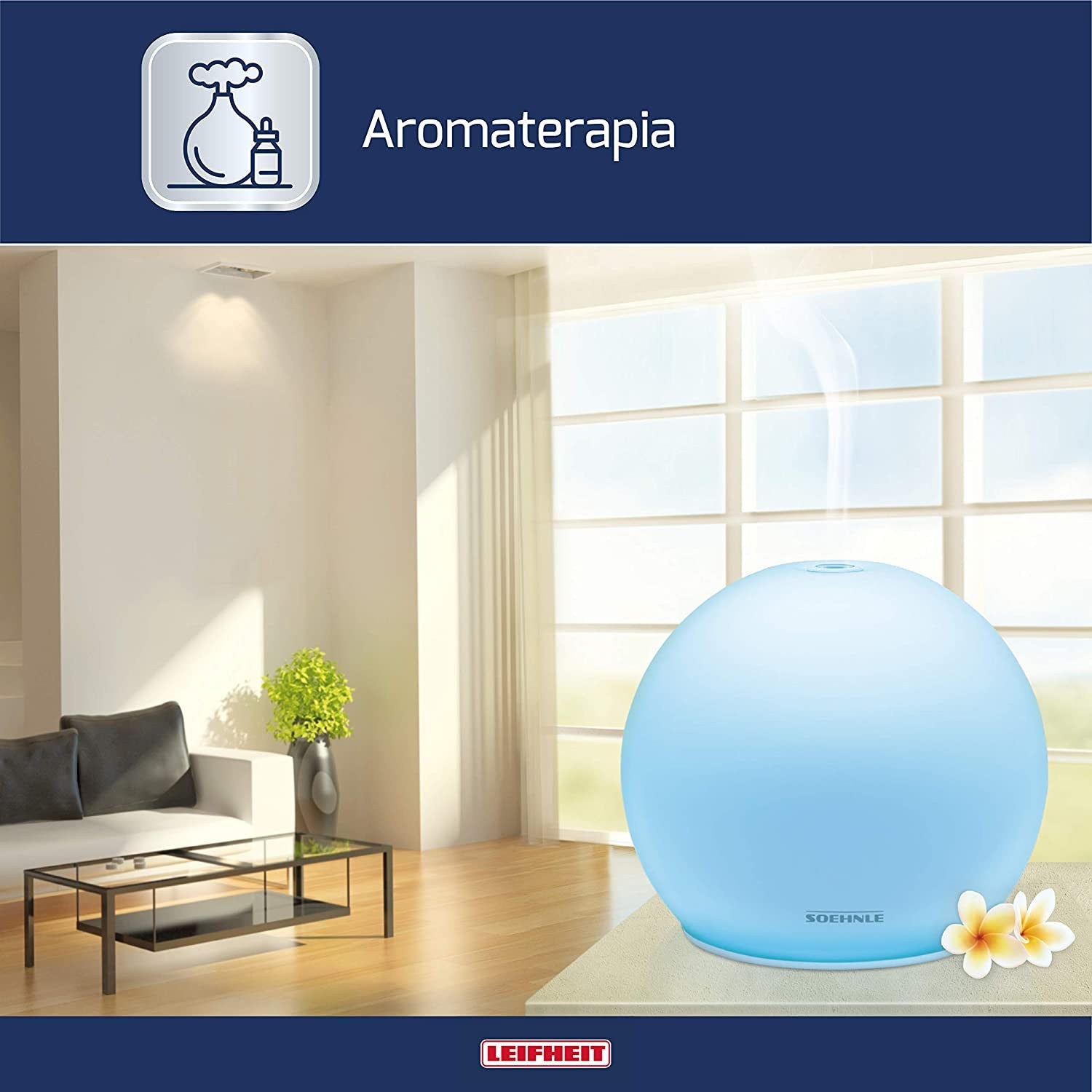 Soehnle Venezia Lampada LED Diffusore Aromi con Cambio Colori