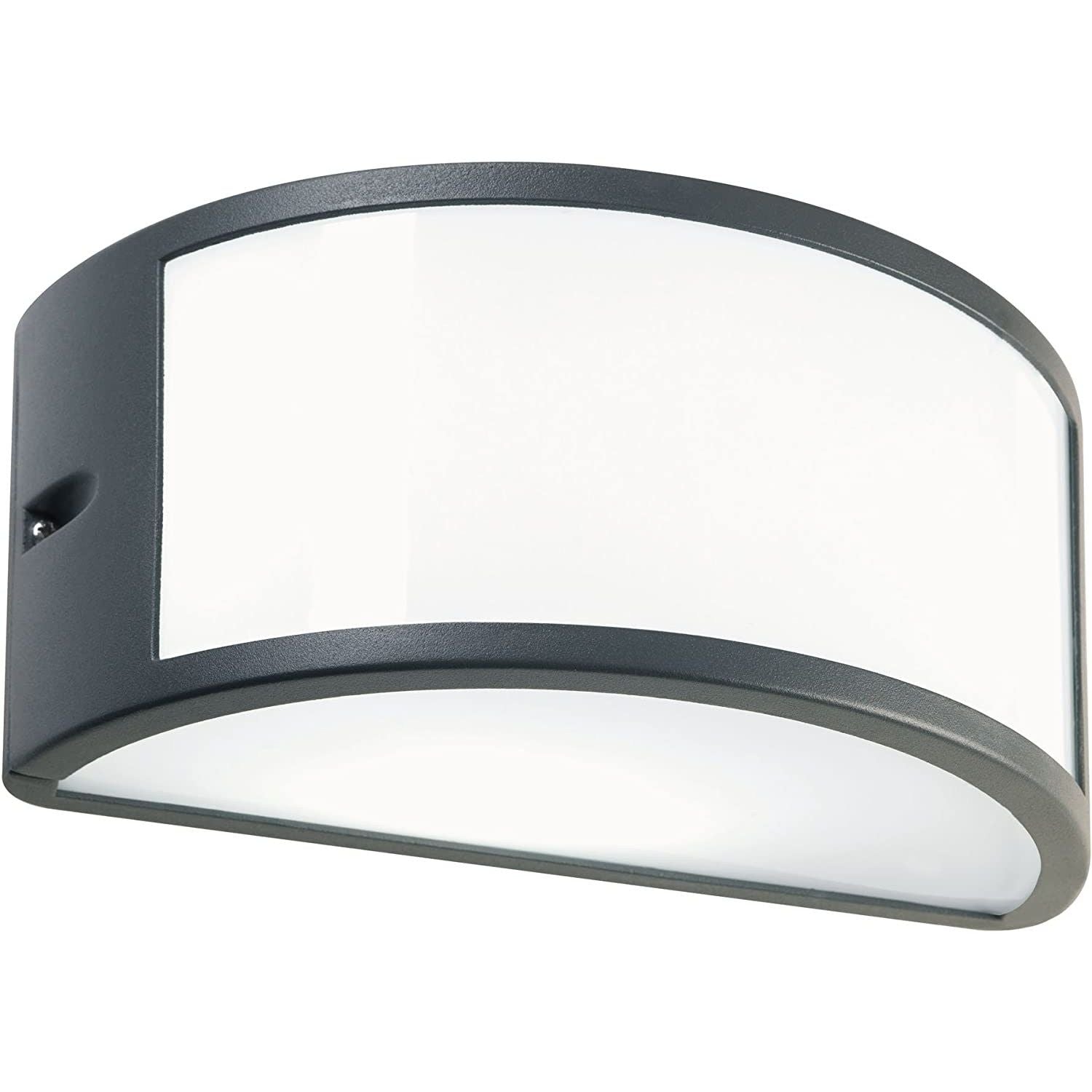 Sovil Applique mezzaluna moderna lampada da parete per esterno grigio