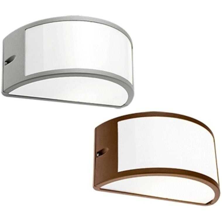 Sovil Applique mezzaluna moderna lampada da parete per esterno corten (Classe di efficienza energetica E)