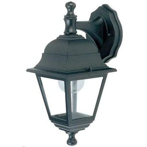 Sovil Lanterna A Parete Discendente Struttura In Alluminio Verniciata Nera