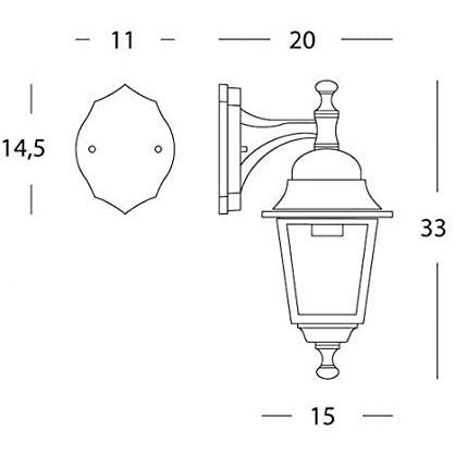 Sovil Applique da Esterno Piccola in Basso Nano Bianco