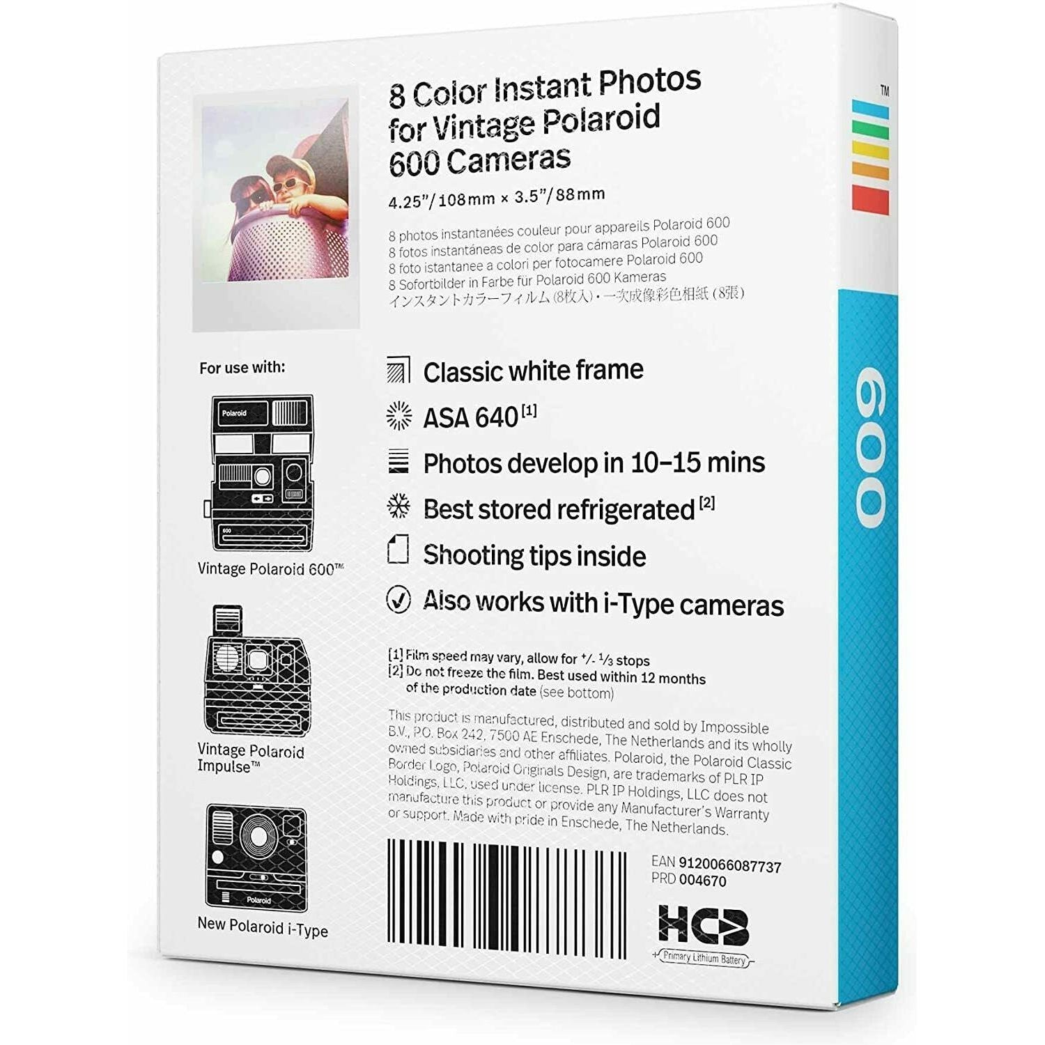 Polaroid Color Film 600 - OFFERTE PER QUANTITA' (confezione da 1)