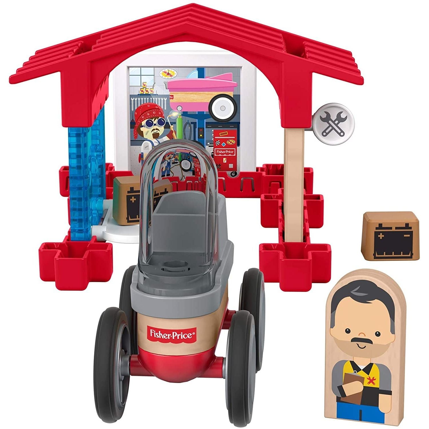 Fisher Price Wonder Makers, Il Garage, Set da Costruzione