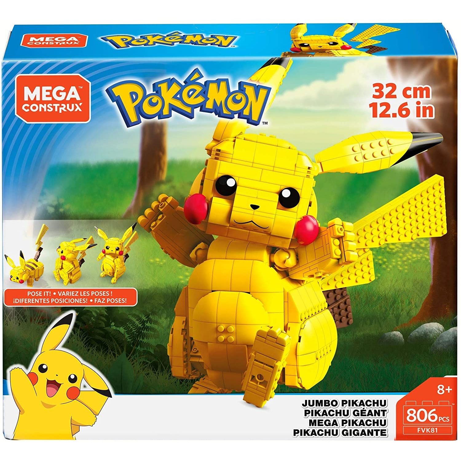 Mega Pokemon Pikachu, Personaggio da Assemblare 30 cm