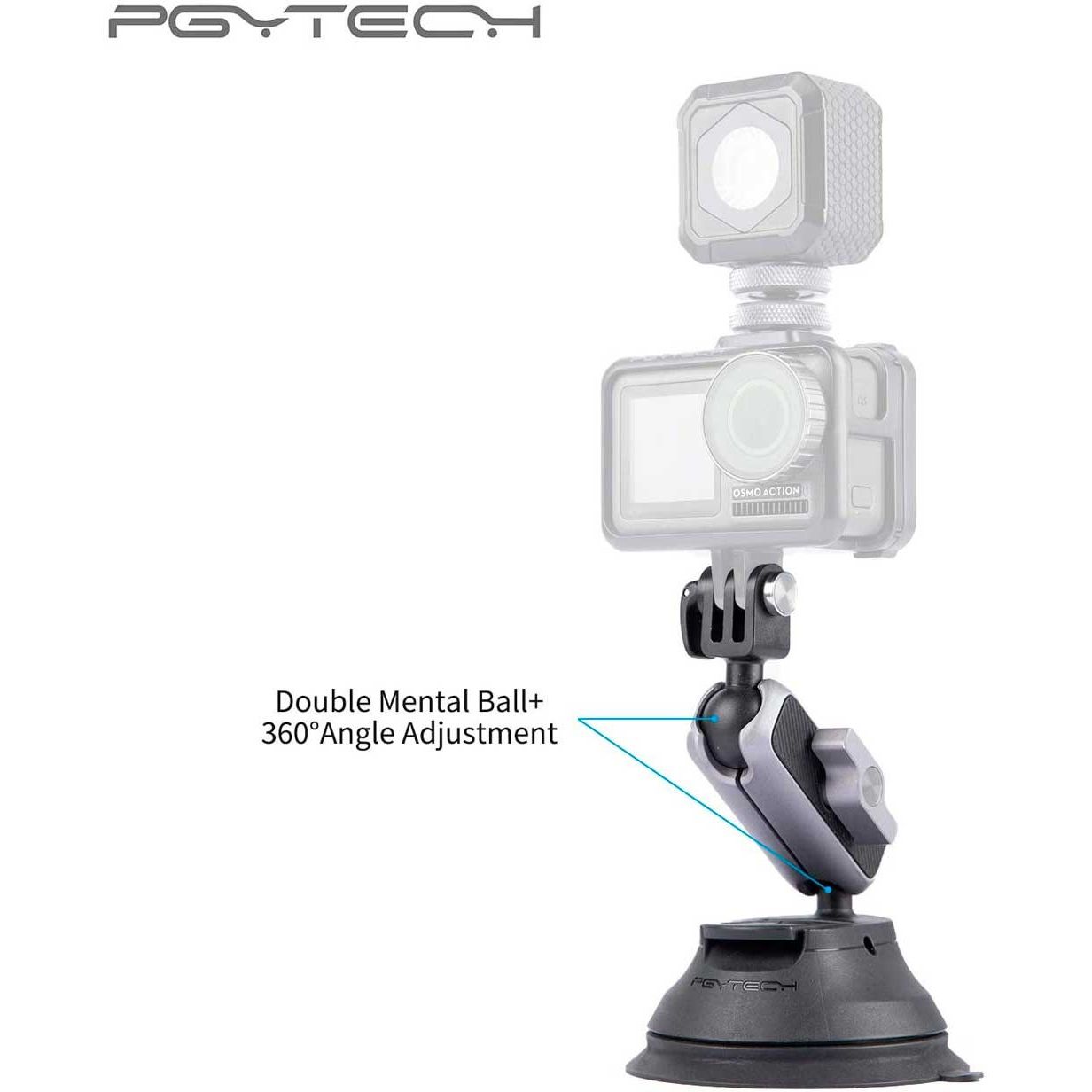PGYTECH Suction Cup Supporto Ventosa Per Action Cam (DJI OSMO Pocket 2/OSMO Action, Insta360, GOPRO 9/8)