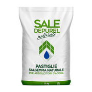 Italkali Pastiglie di Sale Naturale DEPUREL Pastiglie Per Addolcitori Acqua Sacchi da 25 Kg (2 Pallet - 2000 Kg)
