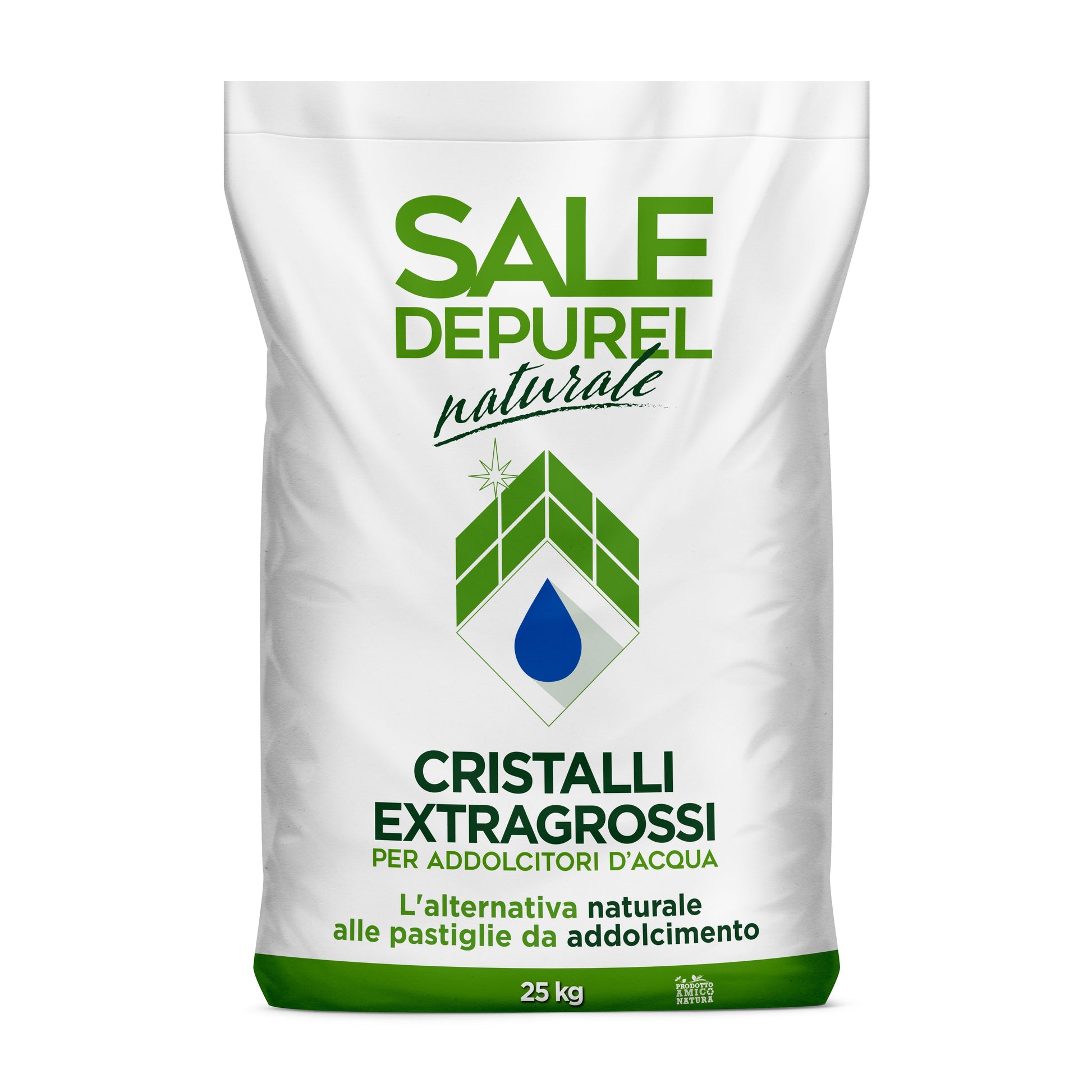 Italkali Sale Naturale DEPUREL In Cristalli Di Salgemma Per Addolcimento Acque Sacchi da kg 25 (2 Pallet - 2000 Kg)