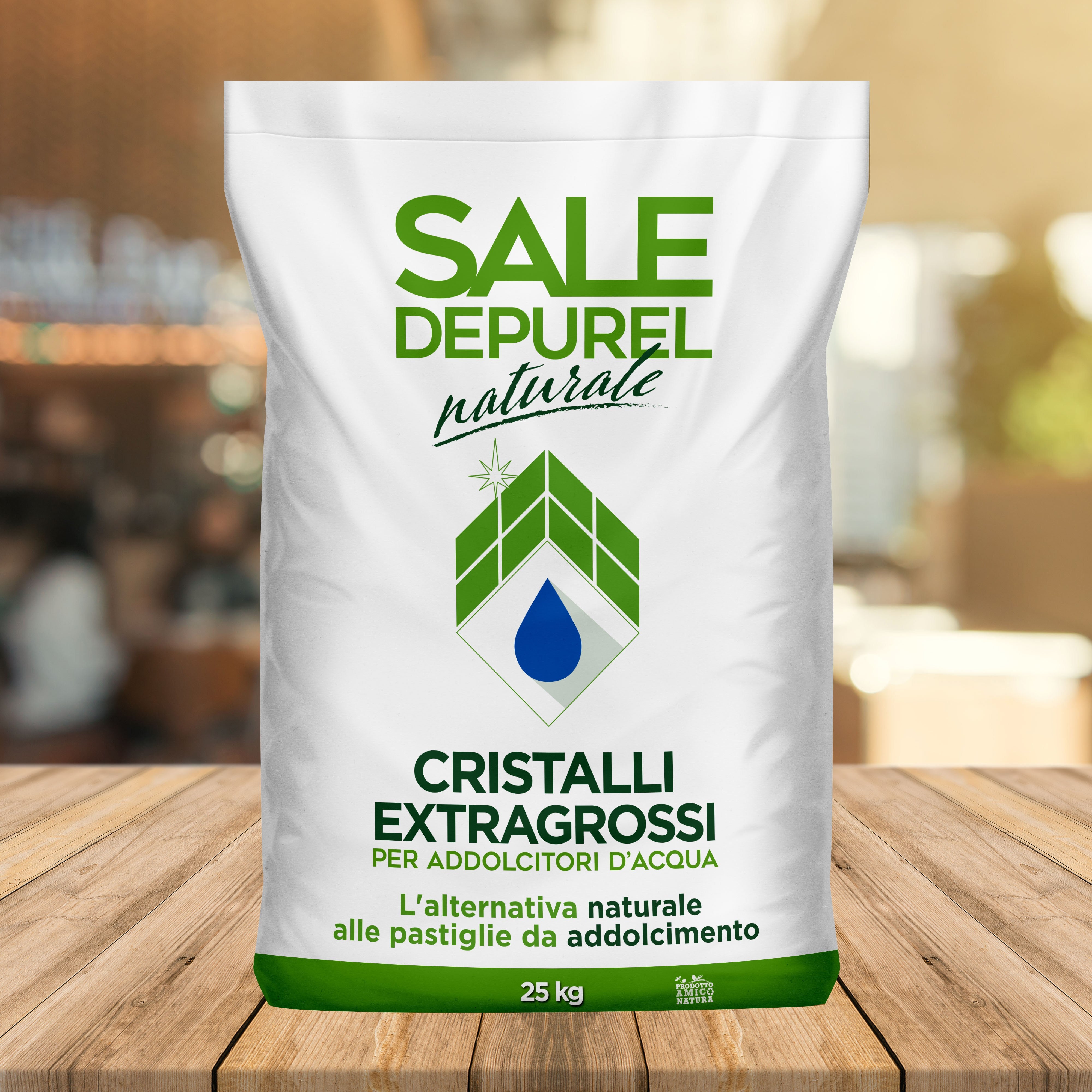 Italkali Sale Naturale DEPUREL In Cristalli Di Salgemma Per Addolcimento Acque Sacchi da kg 25 (2 Pallet - 2000 Kg)