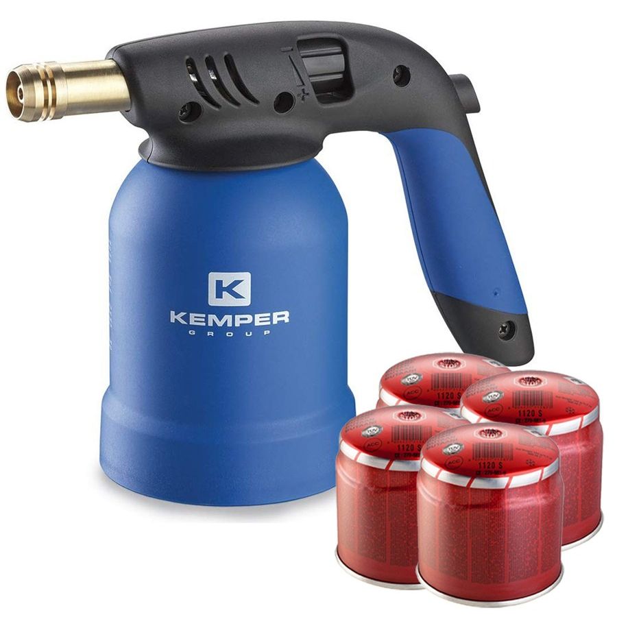 Kemper KE2019 Lampada per Saldare Tornado + 4 Cartucce Gr.190