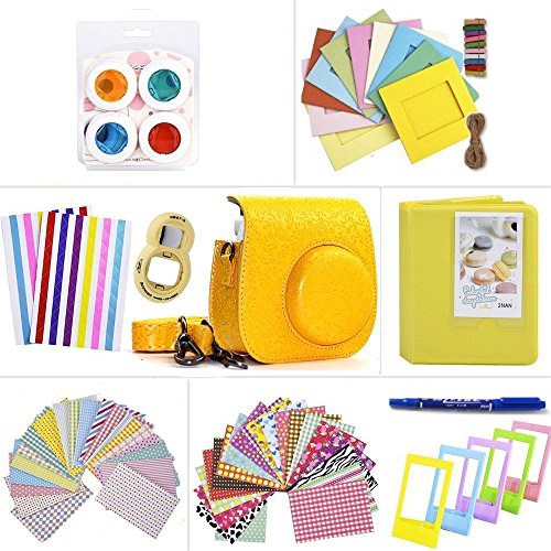 Inca Camera Case 11 in 1 (CANARY YELLOW) Kit Accessori Per Mini 7, Mini 7s, Mini 8, Mini 9, Mini 11 e Mini 12