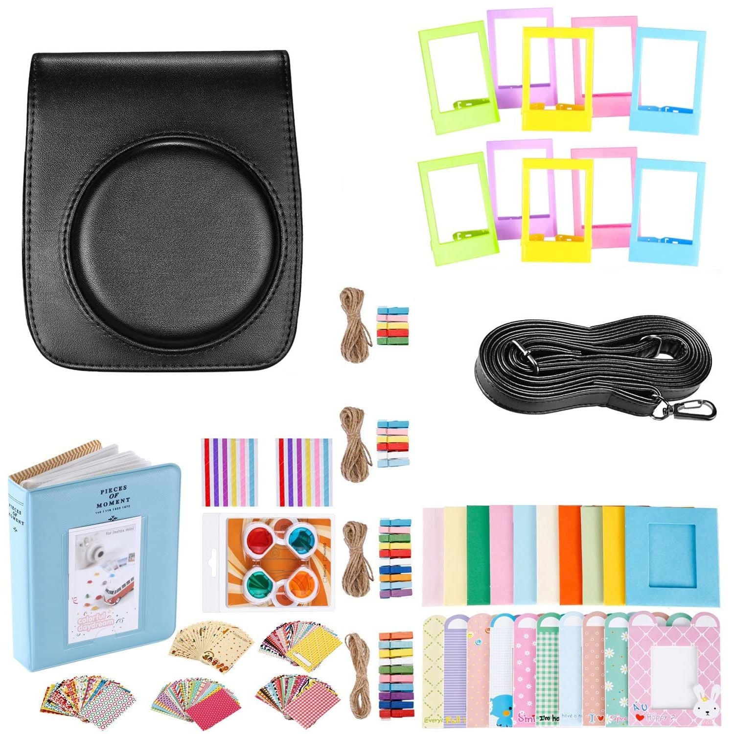 Inca Camera Case 11 in 1 (BLACK) Kit Accessori Per Mini 7, Mini 7s, Mini 8, Mini 9, Mini 11, Mini 12