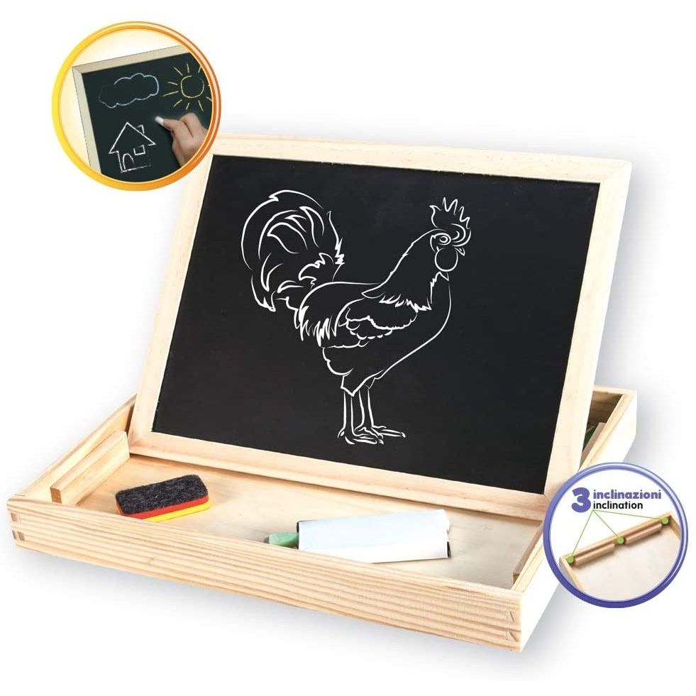 Grandi Giochi Lavagna Legno 2 in 1 Fattoria