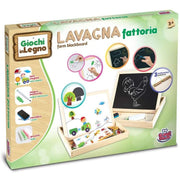 Grandi Giochi Lavagna Legno 2 in 1 Fattoria