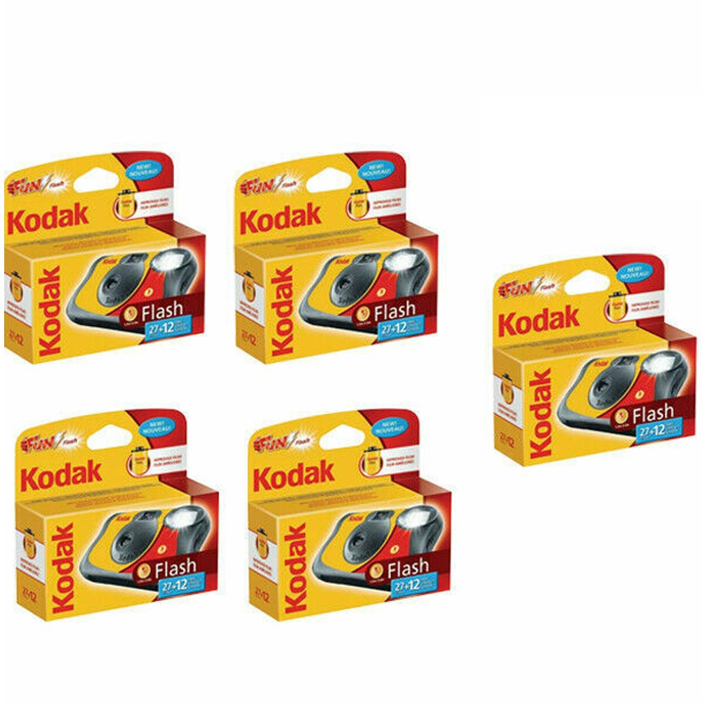 Kodak FunSaver Fotocamera Usa e Getta 27+12 Flash (Confezione da 5) - SPEDIZIONE GRATUITA