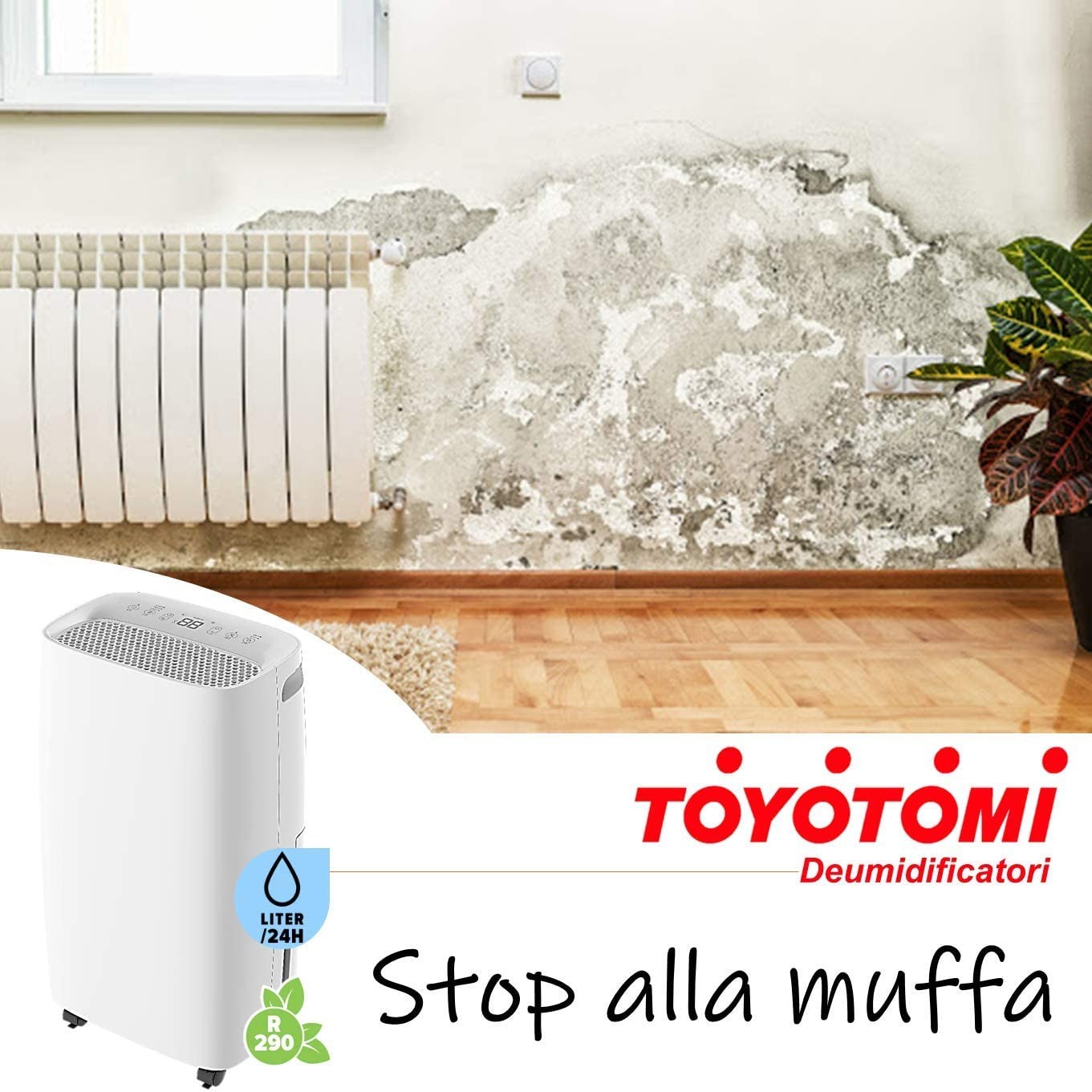 Toyotomi Deumidificatore Antimuffa TD-C1412 Capacità 12 Lt