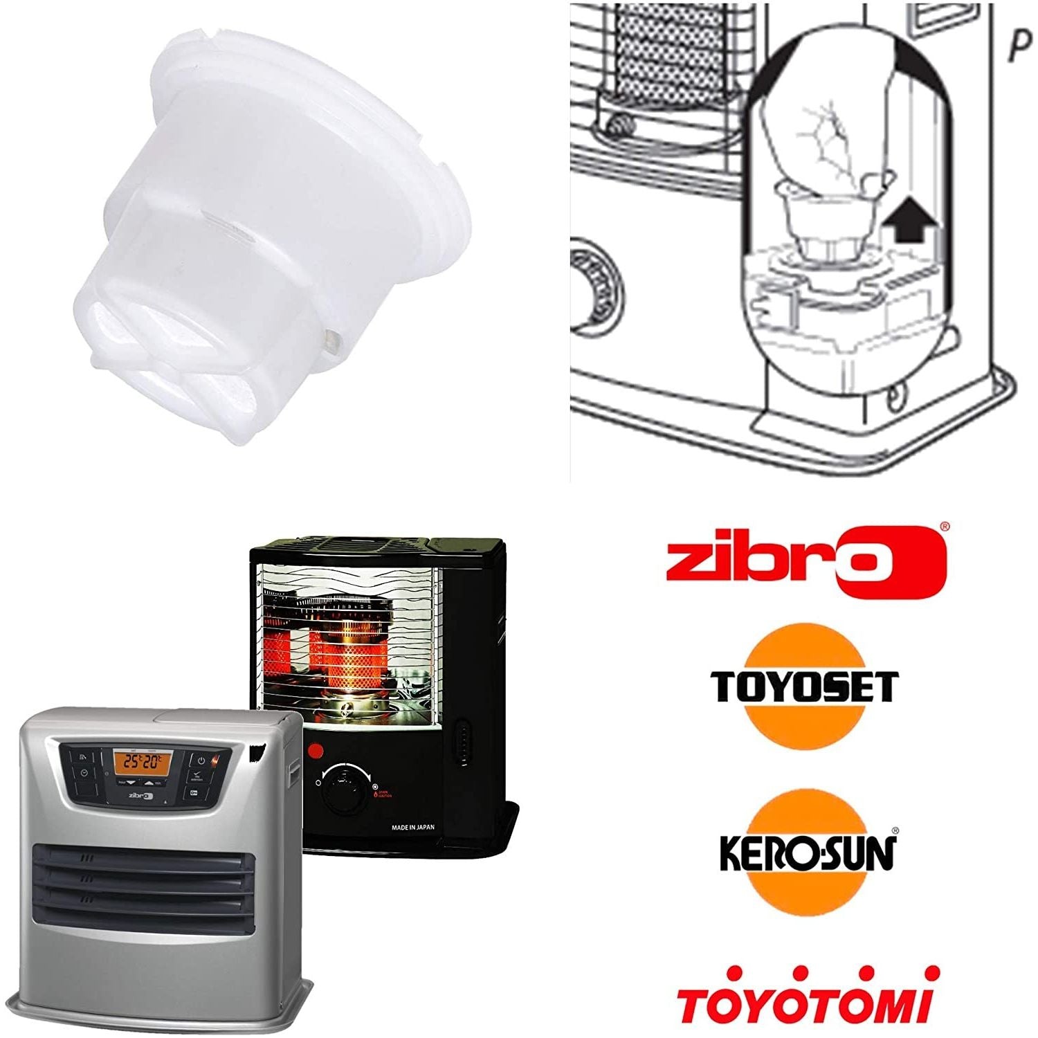 Zibro Filtro Combustibile con Ghiera, Modello E