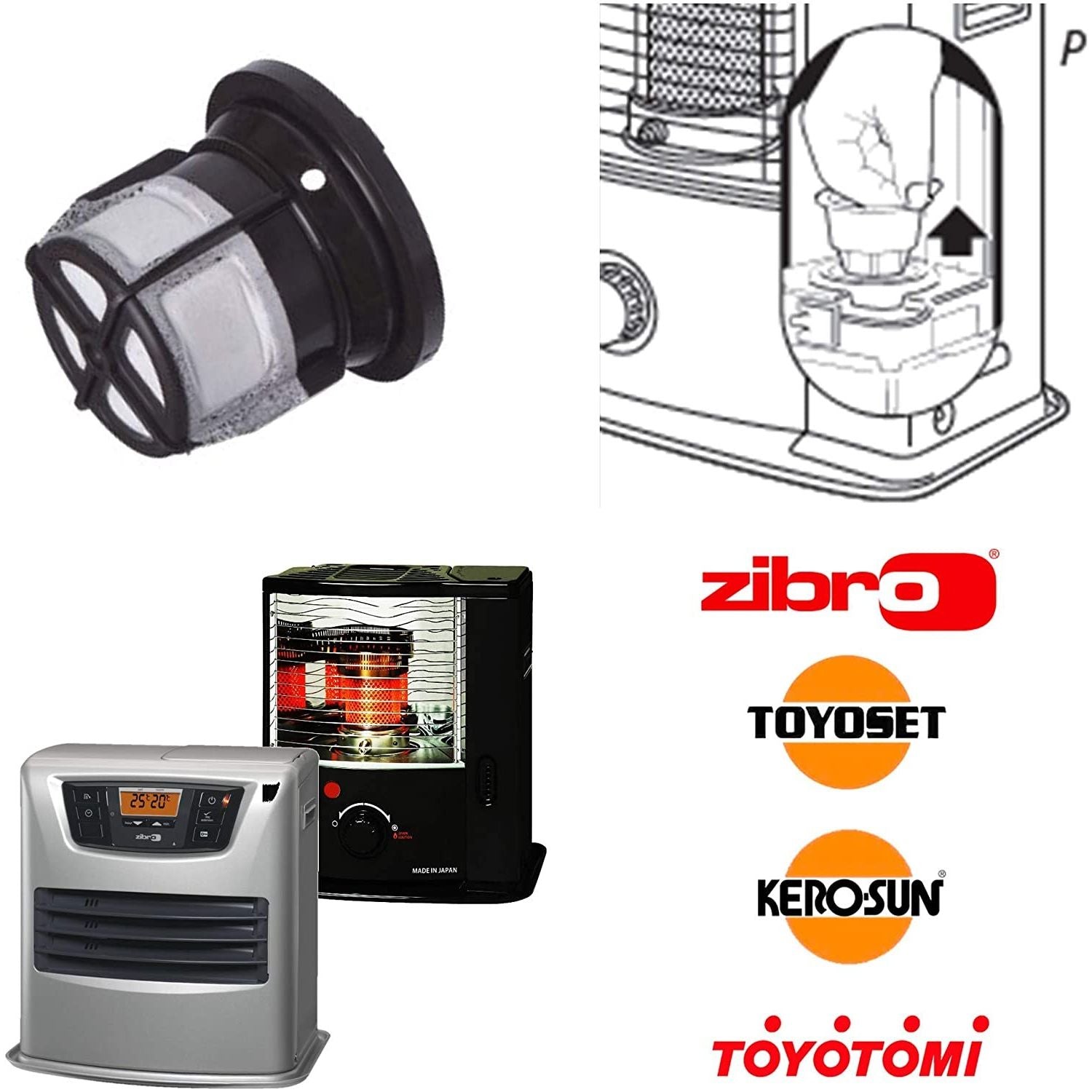 Zibro Filtro Combustibile Alto, Modello A