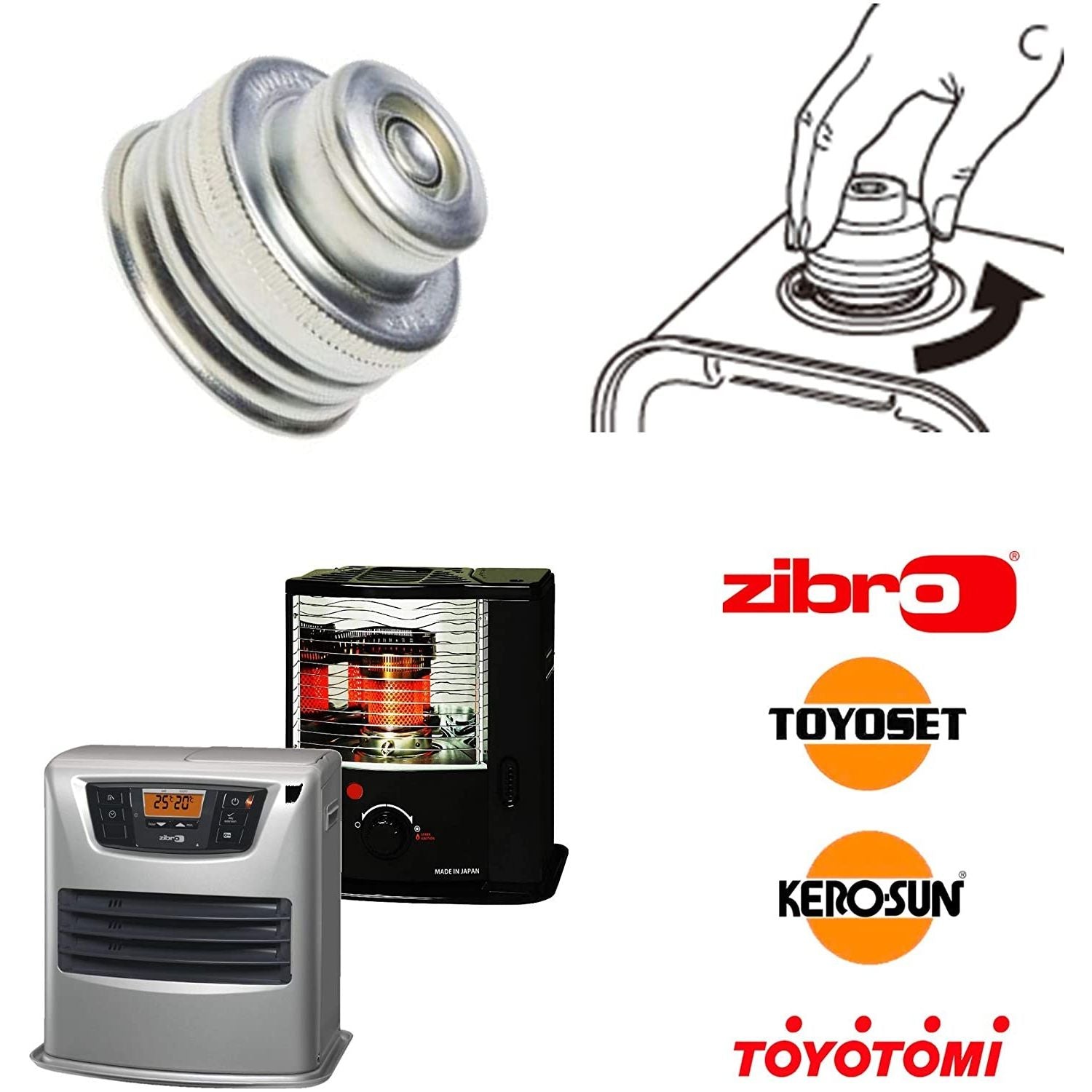 Zibro Tappo Serbatoio Con Bordo Alto, Modello A