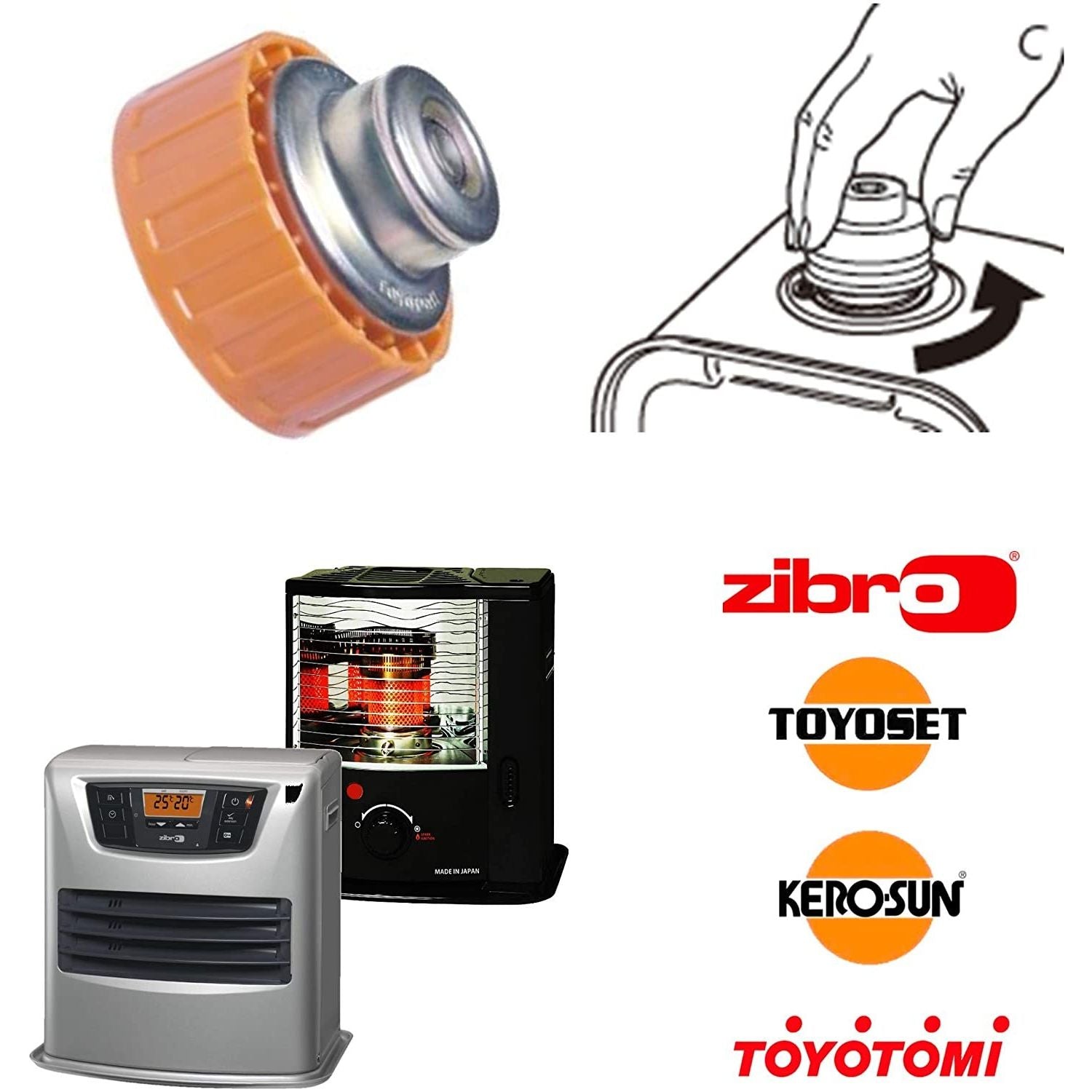 Zibro Tappo Serbatoio Con Ghiera, Modello E