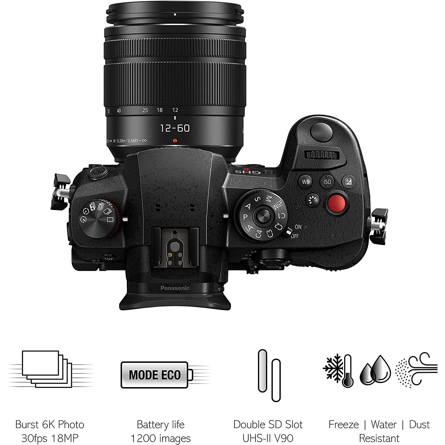 Panasonic GH5 M2 (Kit - Con Ob. 12-60mm f/3.5-5.6 ASPH. Power OIS) GARANZIA FOWA ITALIA 4 ANNI