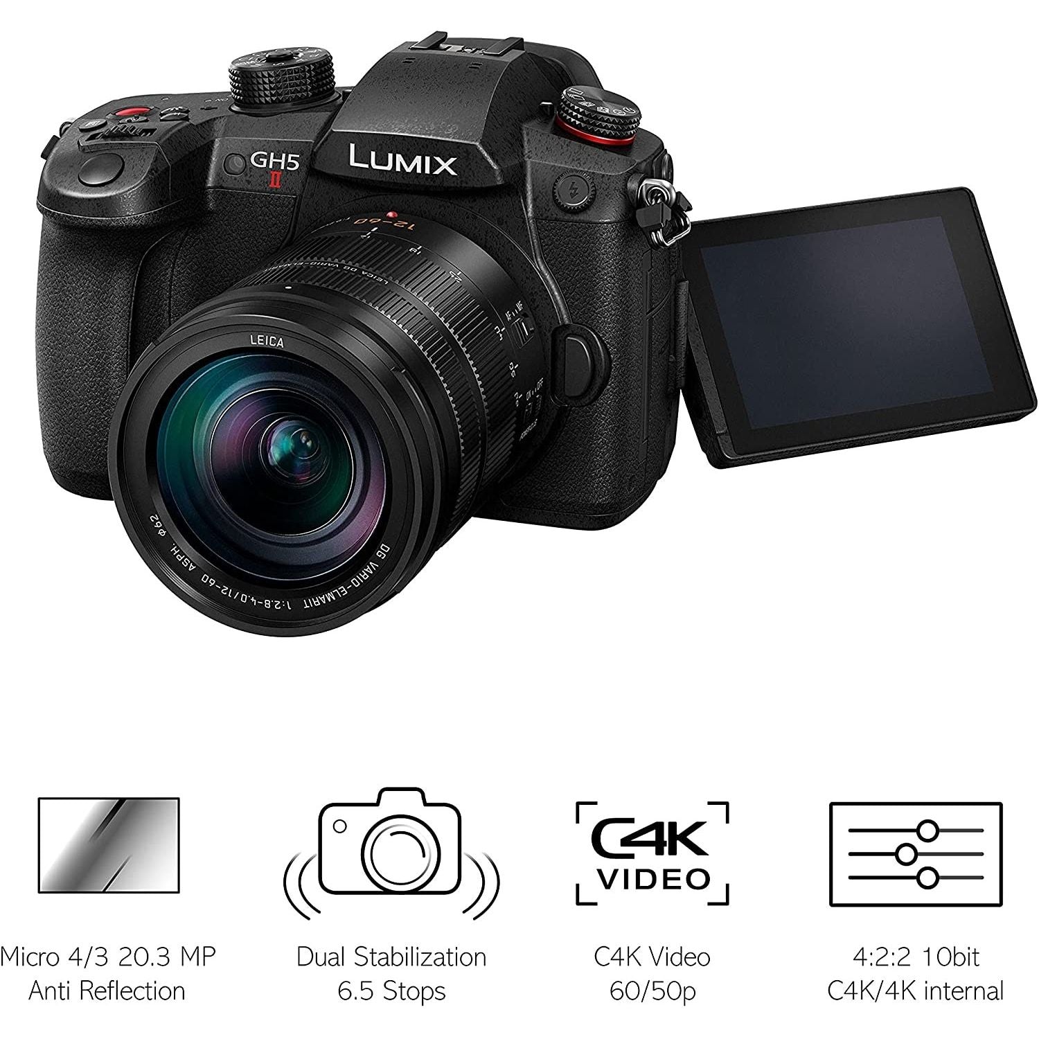 Panasonic GH5 M2 (Kit - LEICA 12-60mm F2.8-4.0 Asph. Power OIS) GARANZIA FOWA ITALIA 4 ANNI
