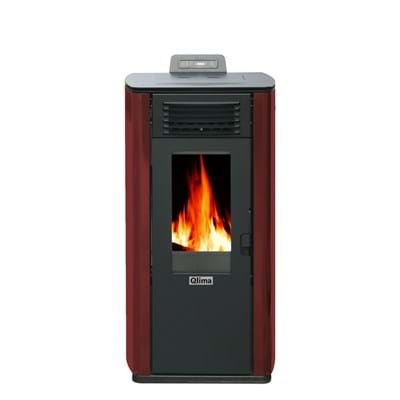 Qlima Stufa A Pellet Ventilata Fiorina 90 S-LINE Red 9,7 Kw
