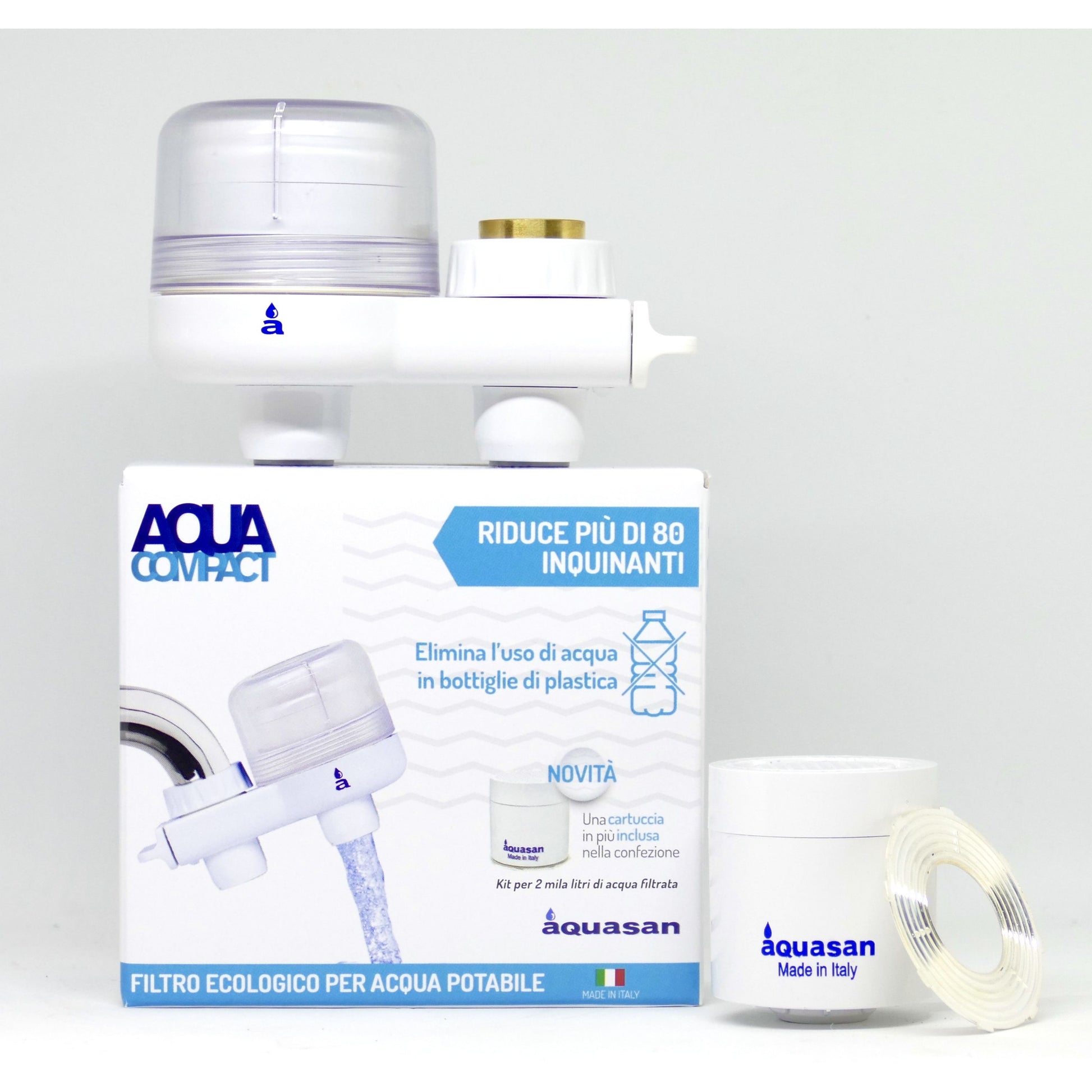 Aquasan Compact Aquacompact Filtro Rubinetto Anticalcare Con 2 Cartucc aquasan-compact-aquacompact-filtro-rubinetto-anticalcare-con-2-cartucc