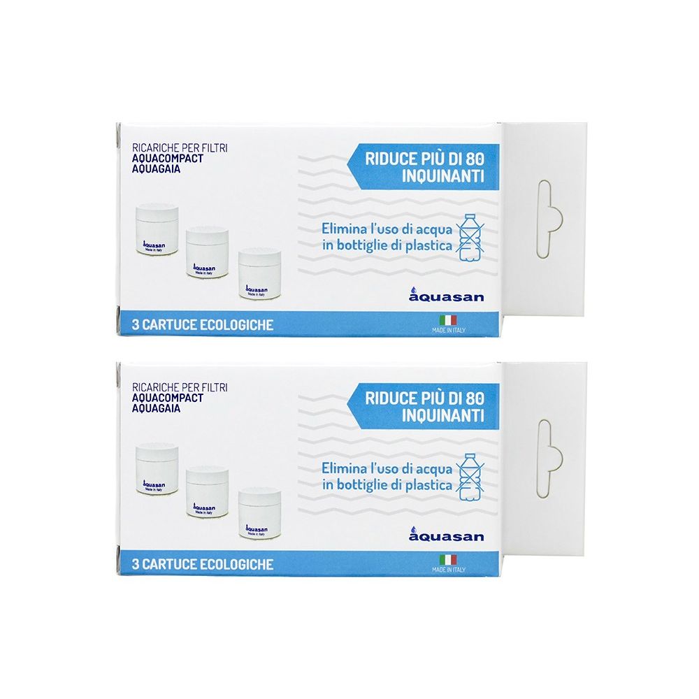 Aquasan Filtro Cartuccia Di Ricambio Aquacompact Kit 6 Filtri 6000 Litri