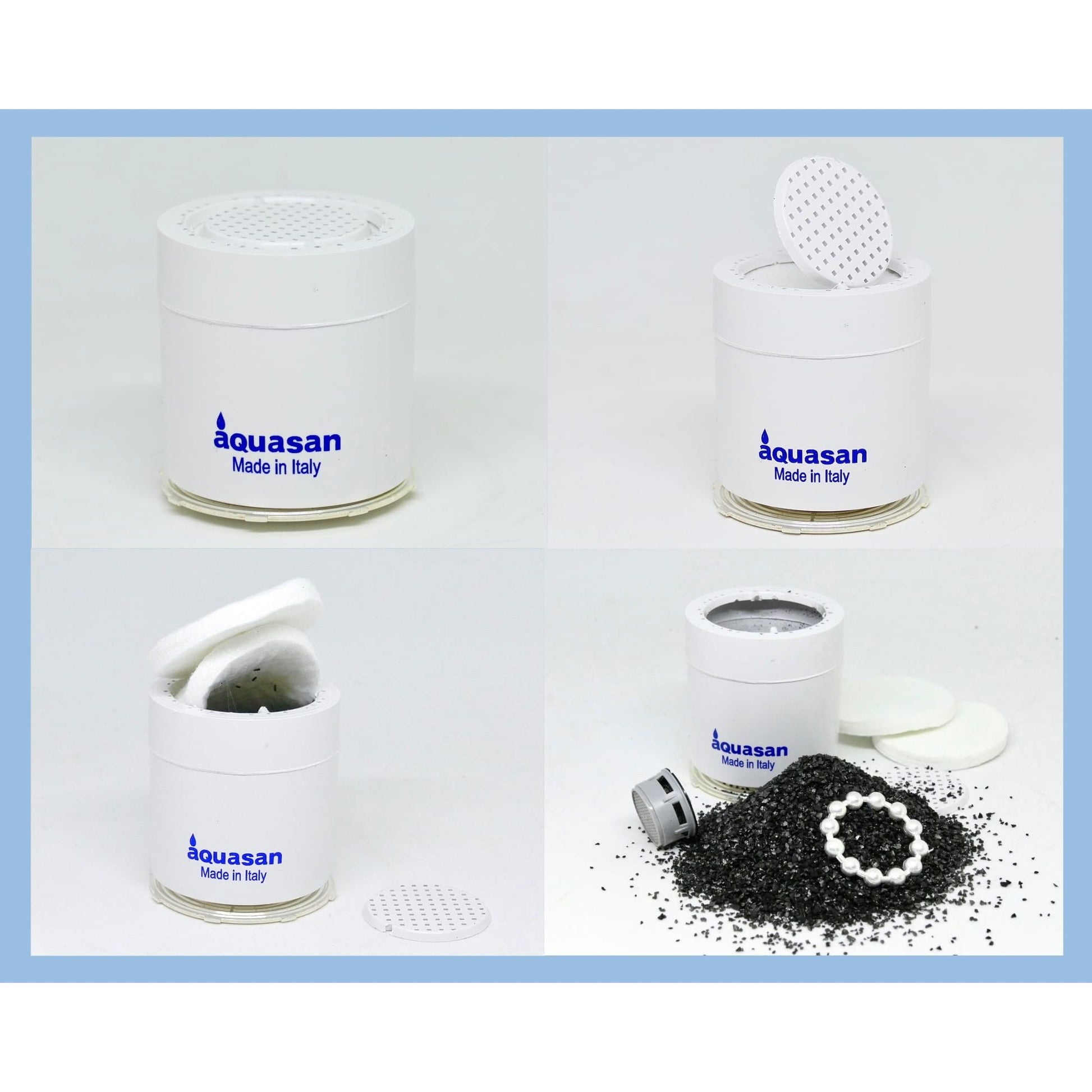 Aquasan Filtro Cartuccia Di Ricambio Aquacompact Kit 12 Filtri 12000 Litri