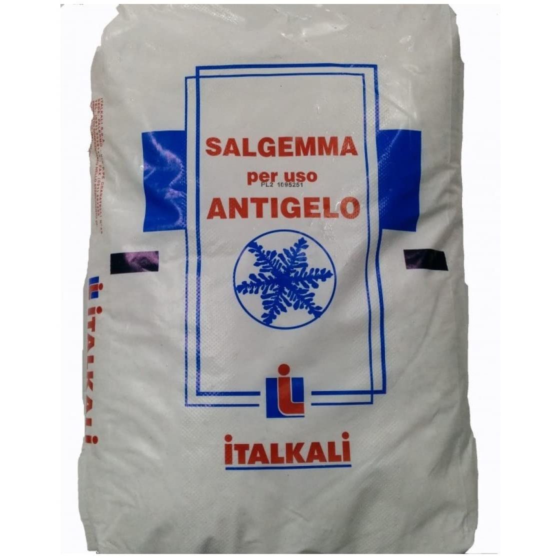 Italkali Sale Salgemma Per Uso Antigelo Contro Il Gelo Di Strade Ed Altri Spazi All'aperto Kg. 25 Bancale 40 Pz