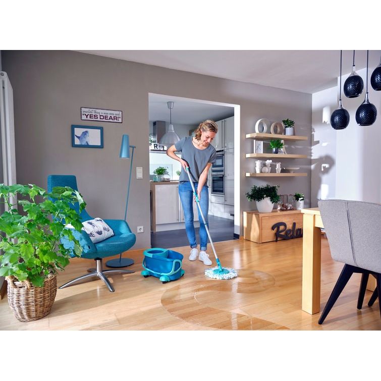 Leifheit Set CLEAN TWIST Disc Mop Mobile Ergo + Testina sostitutiva IN OMAGGIO