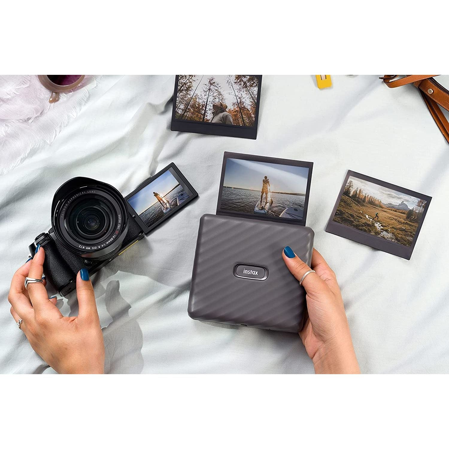 Fujifilm Instax Link WIDE Mocha Gray GARANZIA UFFICIALE 2 ANNI