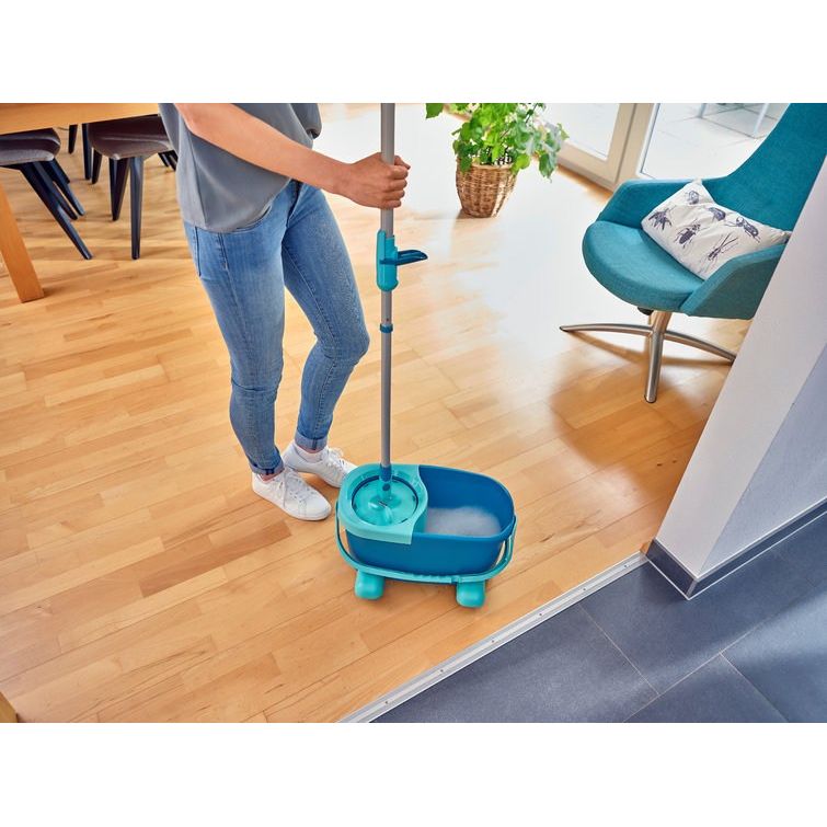 Leifheit Set CLEAN TWIST Disc Mop Mobile Ergo + Testina sostitutiva IN OMAGGIO