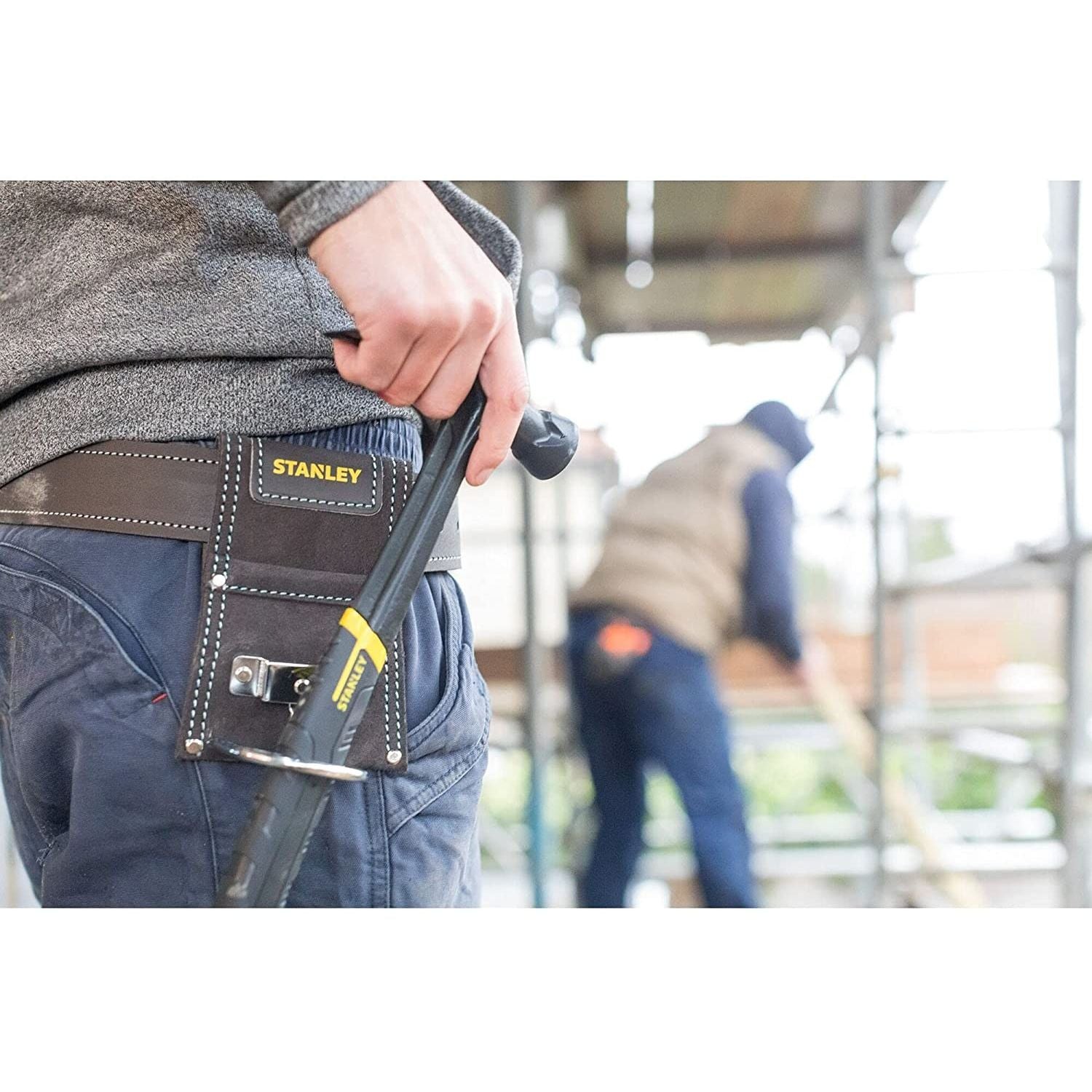 Stanley Fodero Porta Martello in Cuoio Scamosciato Qualità Professionale