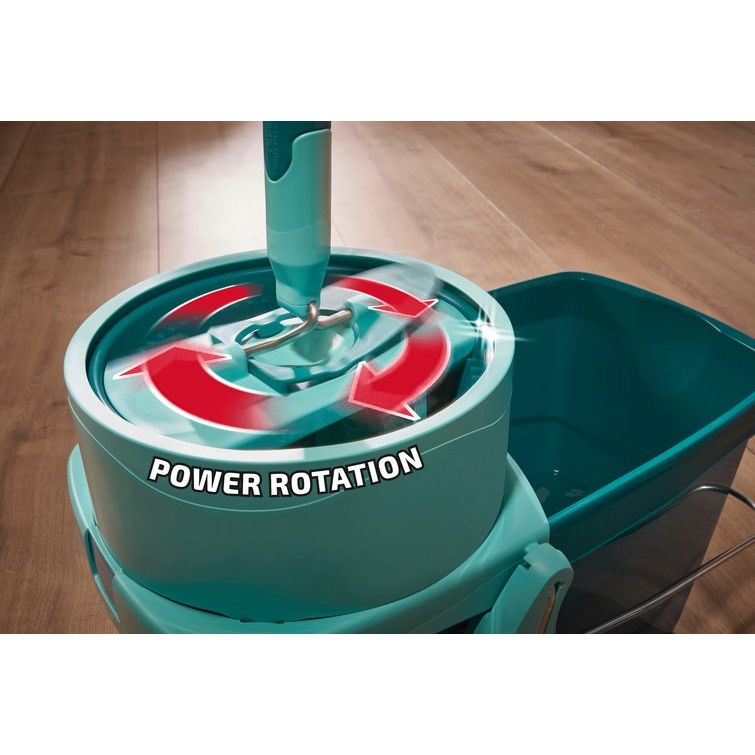 Leifheit Clean Twist M Scopa lavapavimenti Con Meccanismo Di Rotazione e Tecnologia Di Centrifuga