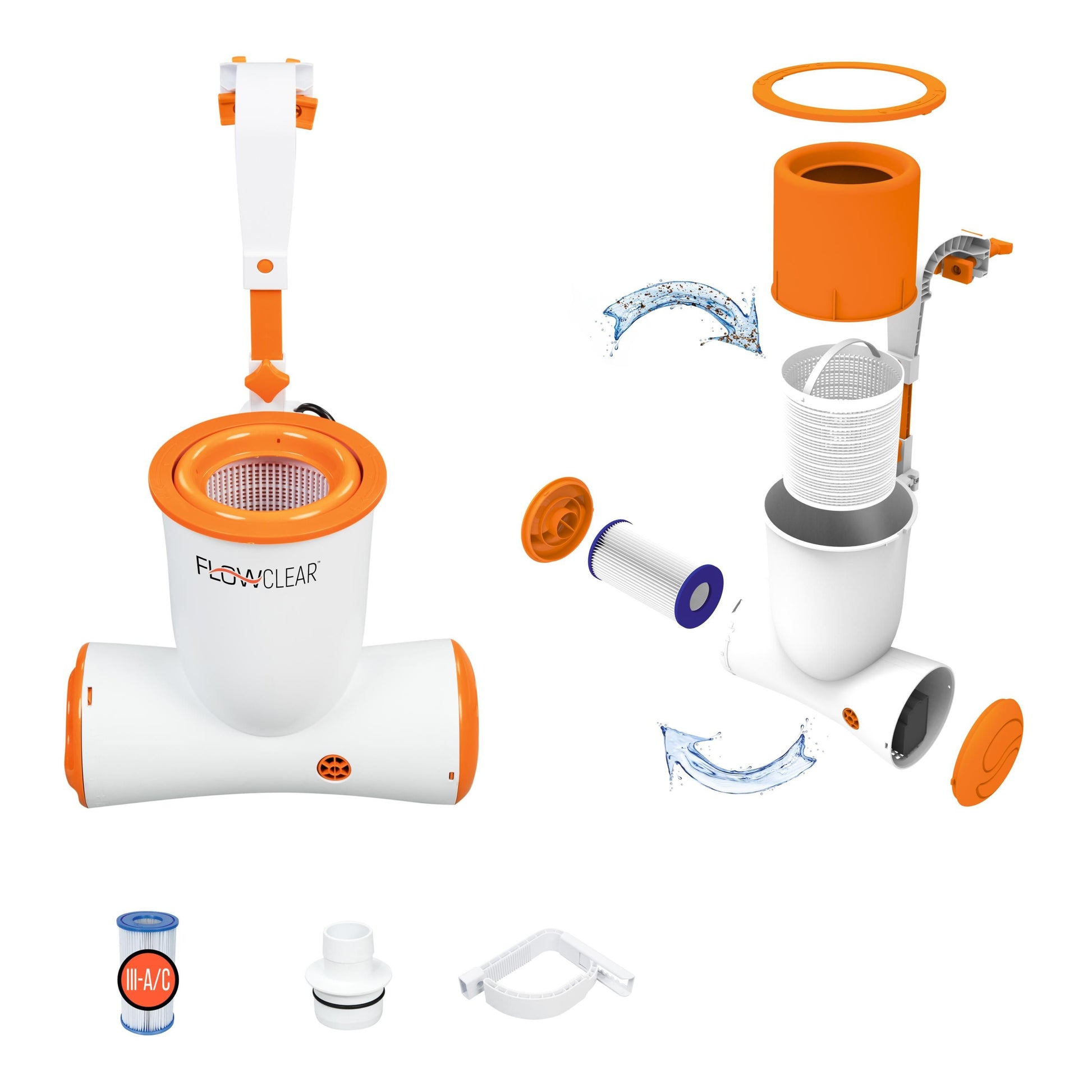 Bestway 58462 Skimmer Pompa Filtraggio Skimatic Da 2.574 L/h